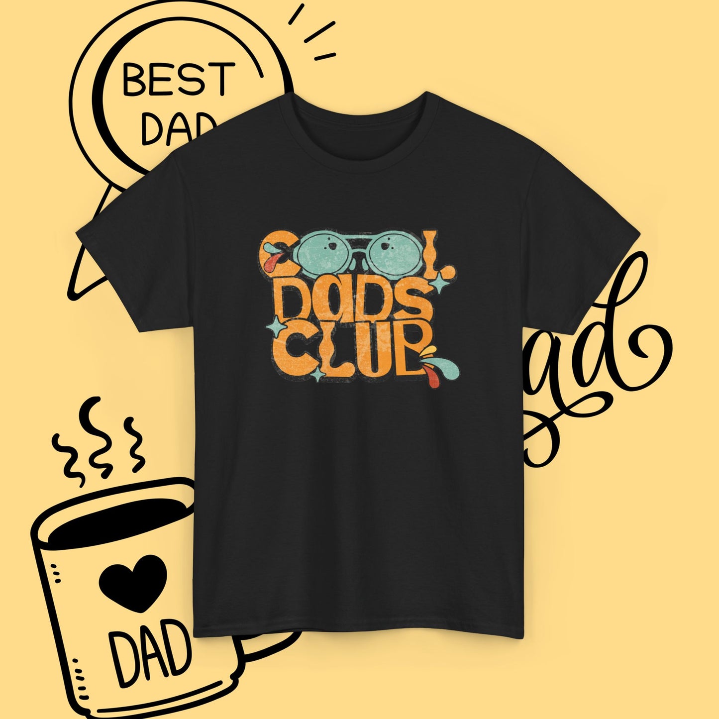 Cool Dad's Club Vintage Surf T-Shirt — Retro Shades Graphic
