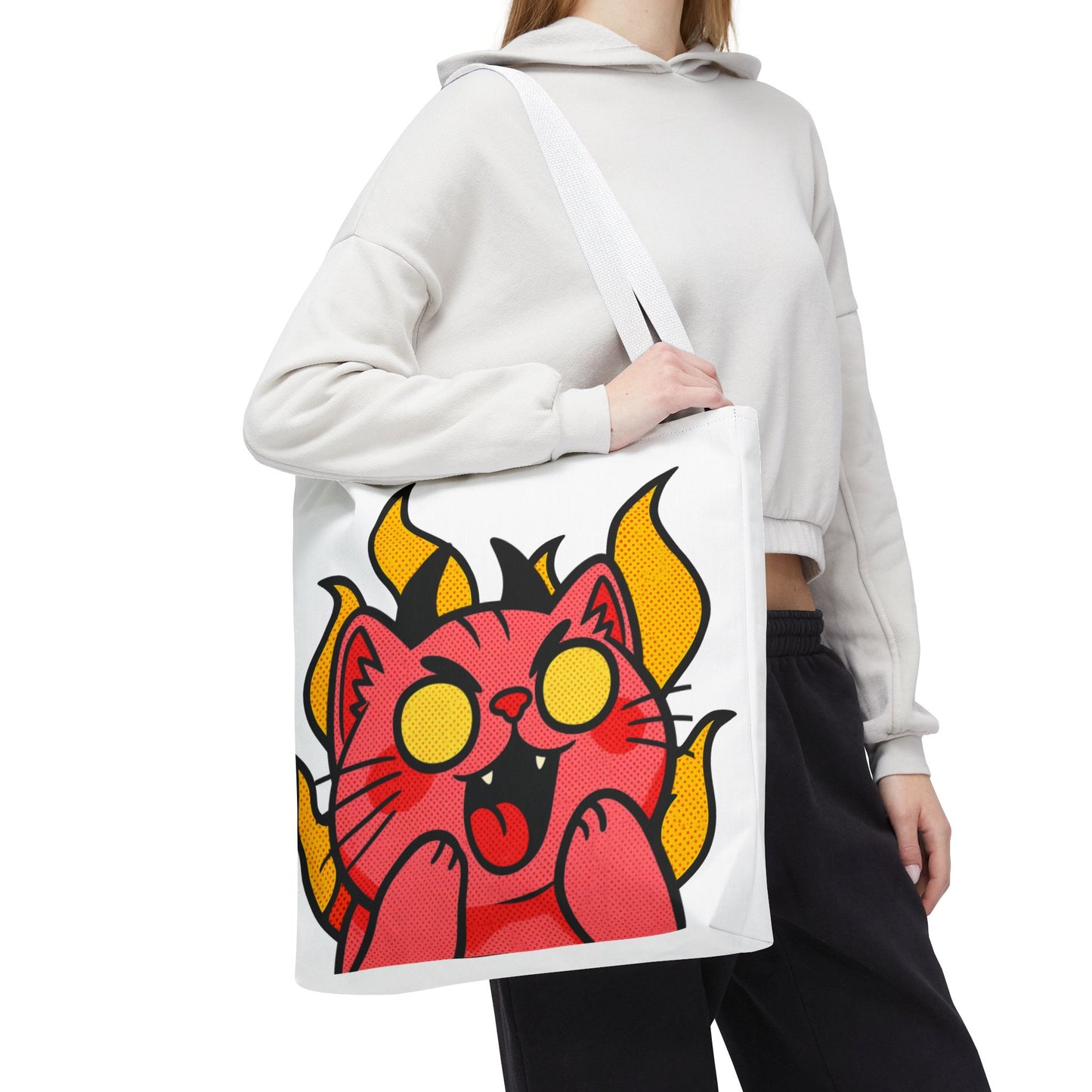 Evil Laughing Cat - Twitch Emote - Devil Cat Tote
