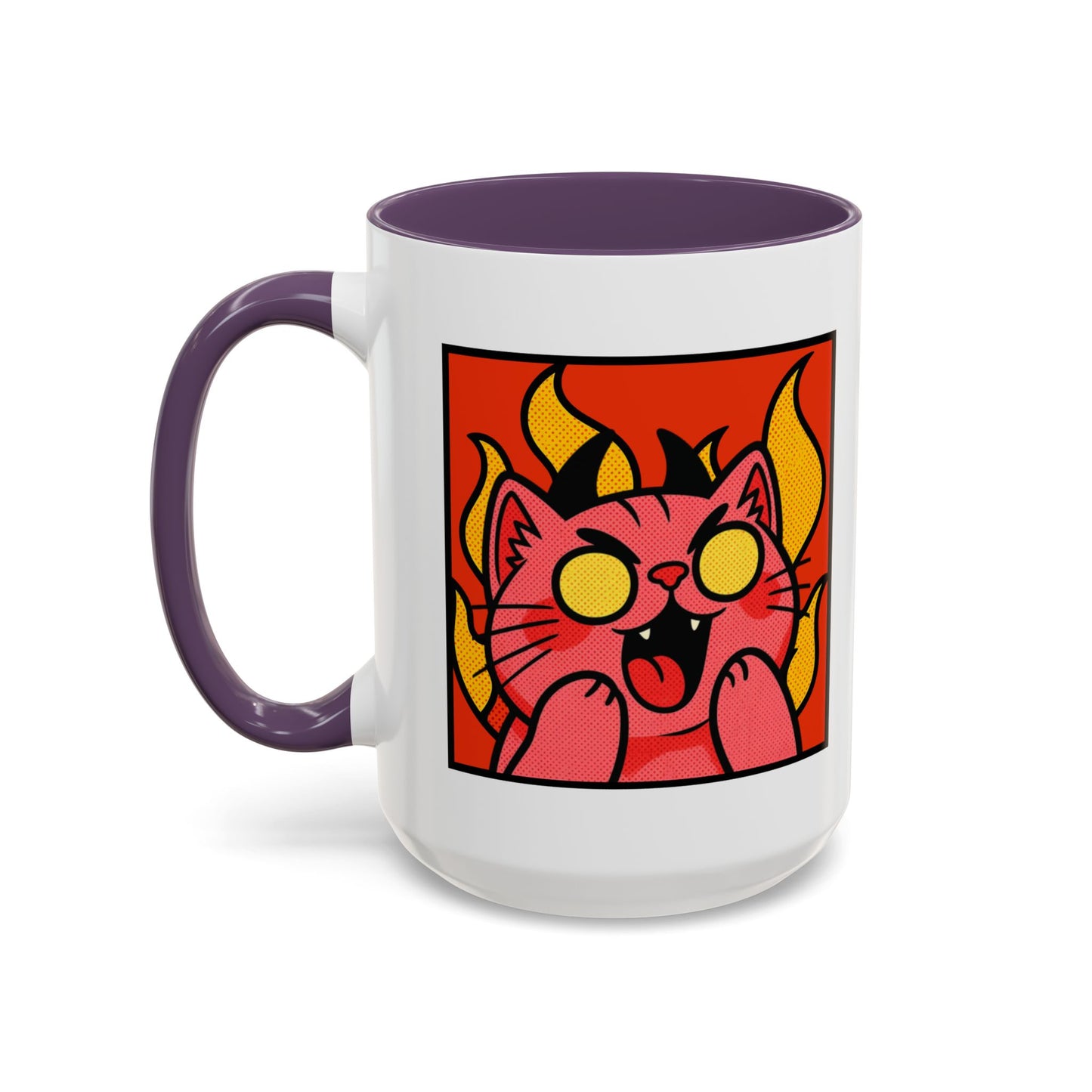 Evil Laughing Cat - Twitch Emote - Cute Devil Cat Accent Coffee Mug (11/15oz)