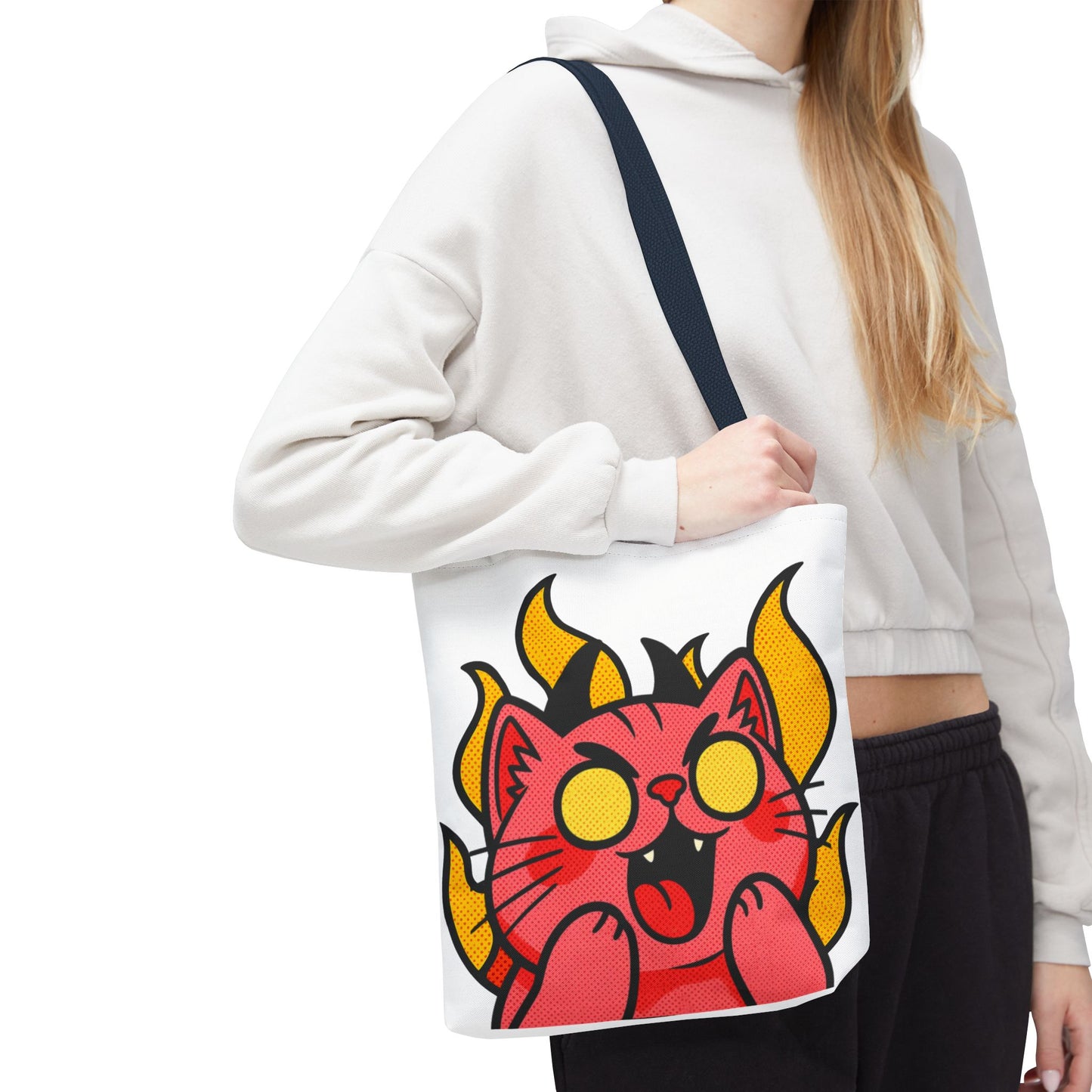 Evil Laughing Cat - Twitch Emote - Devil Cat Tote