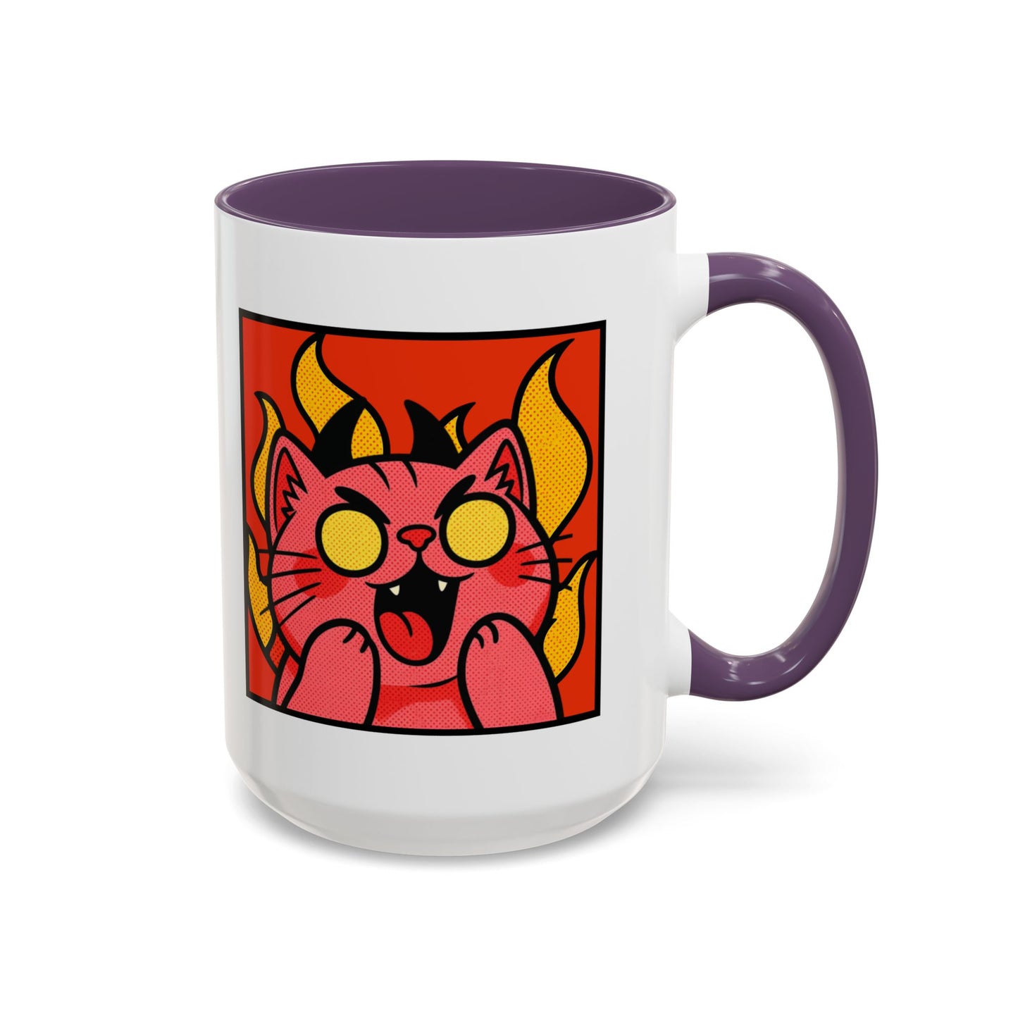 Evil Laughing Cat - Twitch Emote - Cute Devil Cat Accent Coffee Mug (11/15oz)