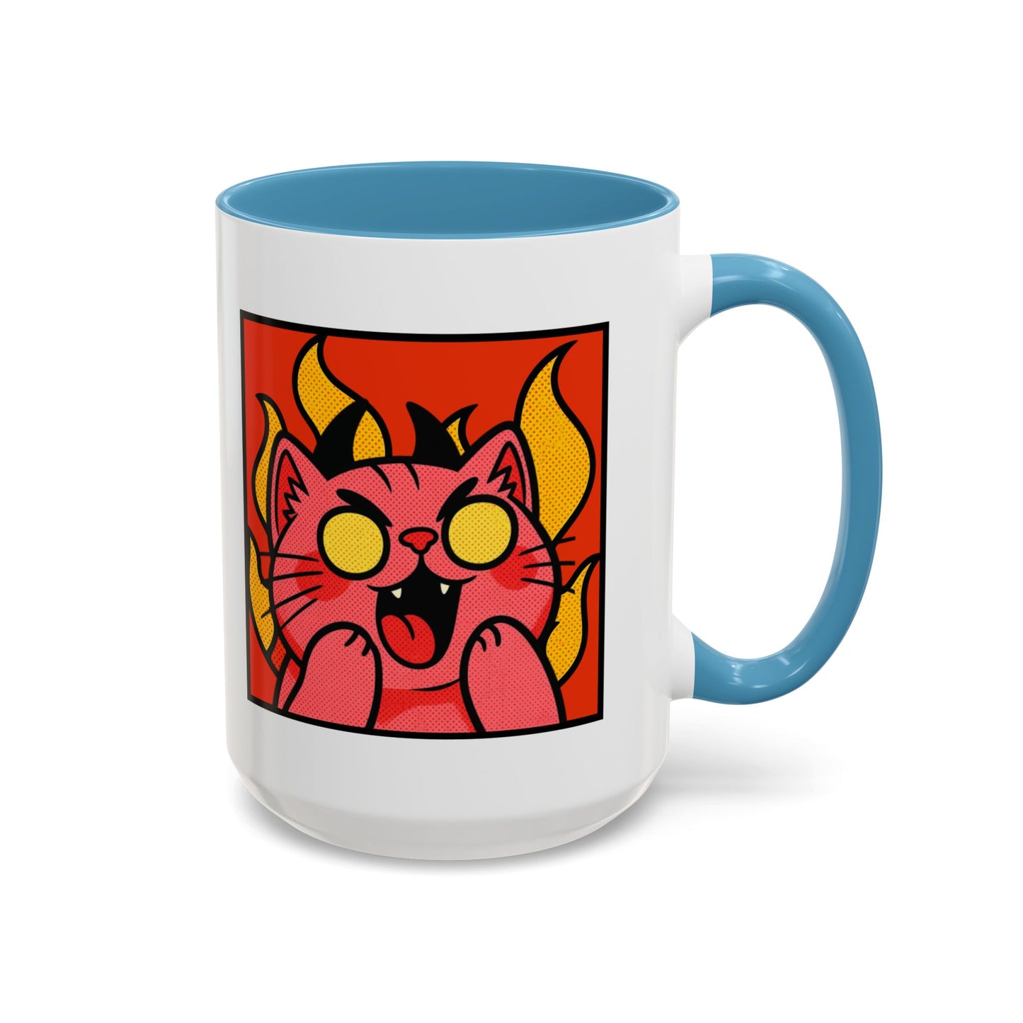 Evil Laughing Cat - Twitch Emote - Cute Devil Cat Accent Coffee Mug (11/15oz)