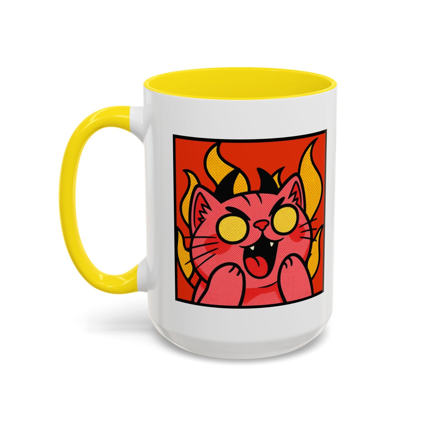 Evil Laughing Cat - Twitch Emote - Cute Devil Cat Accent Coffee Mug (11/15oz)