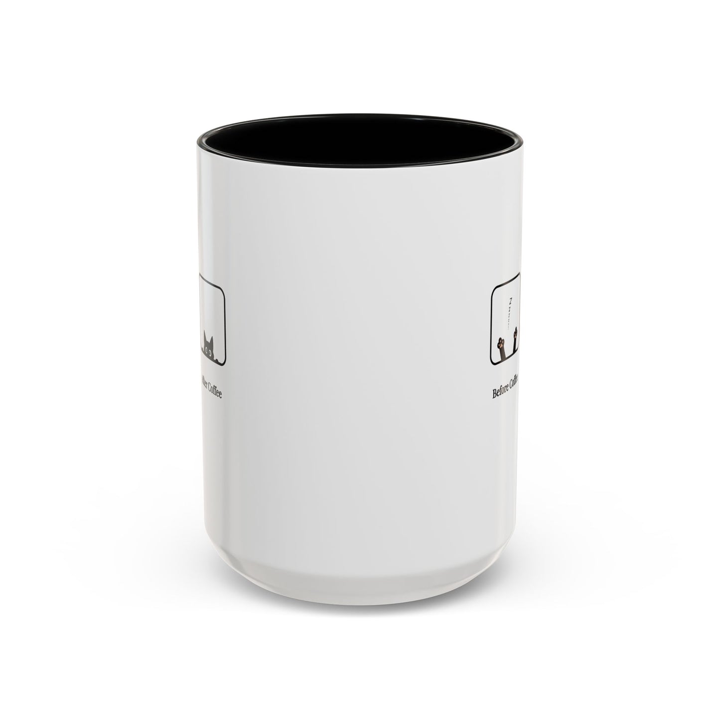 Coffee Mug — "Before Coffee / After Coffee" Cat Accent Mug (11/15oz)