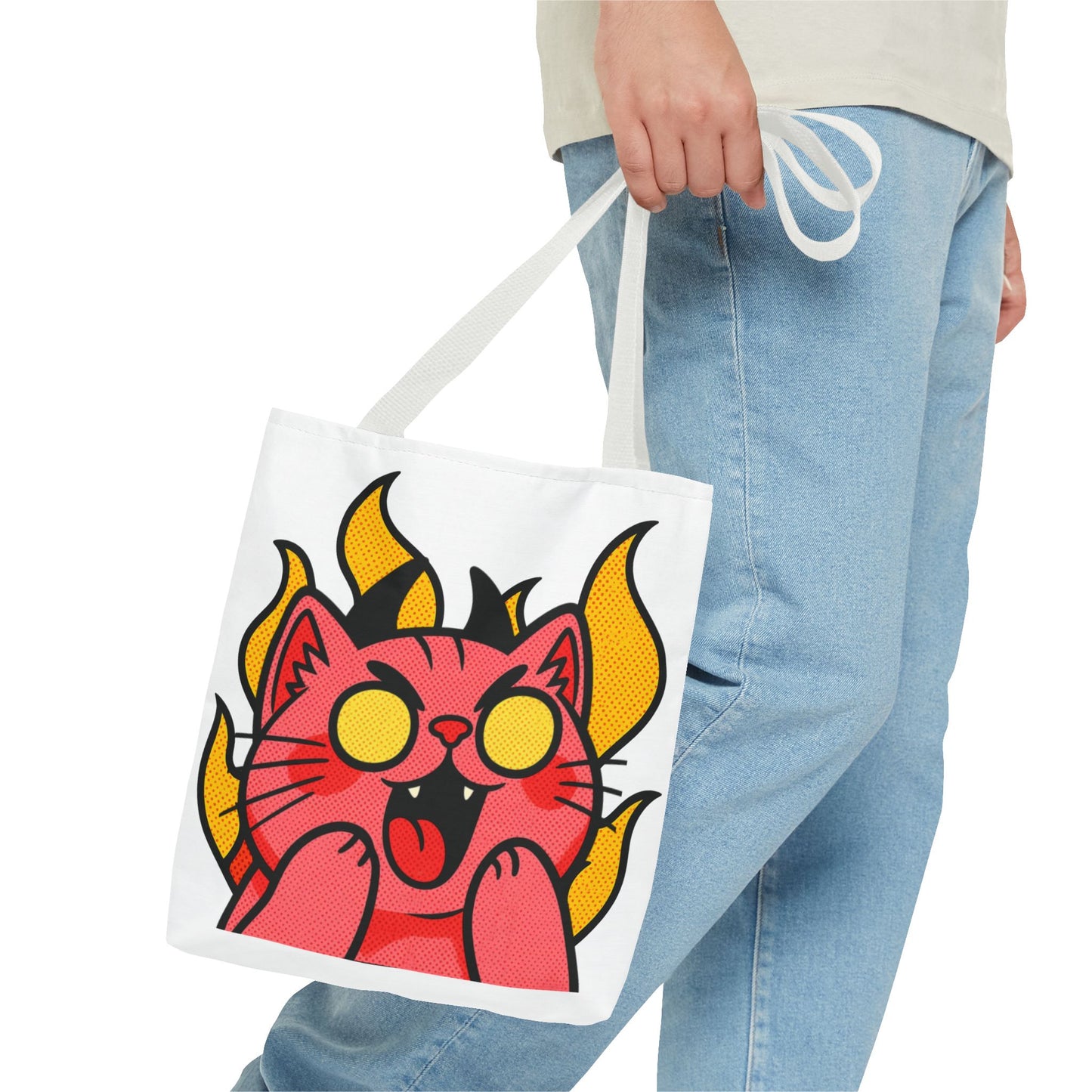 Evil Laughing Cat - Twitch Emote - Devil Cat Tote