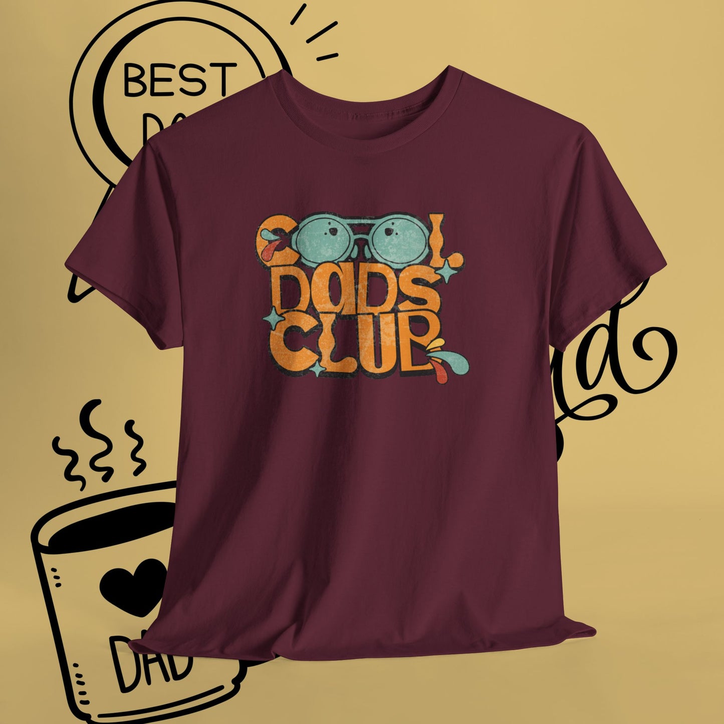 Cool Dad's Club Vintage Surf T-Shirt — Retro Shades Graphic