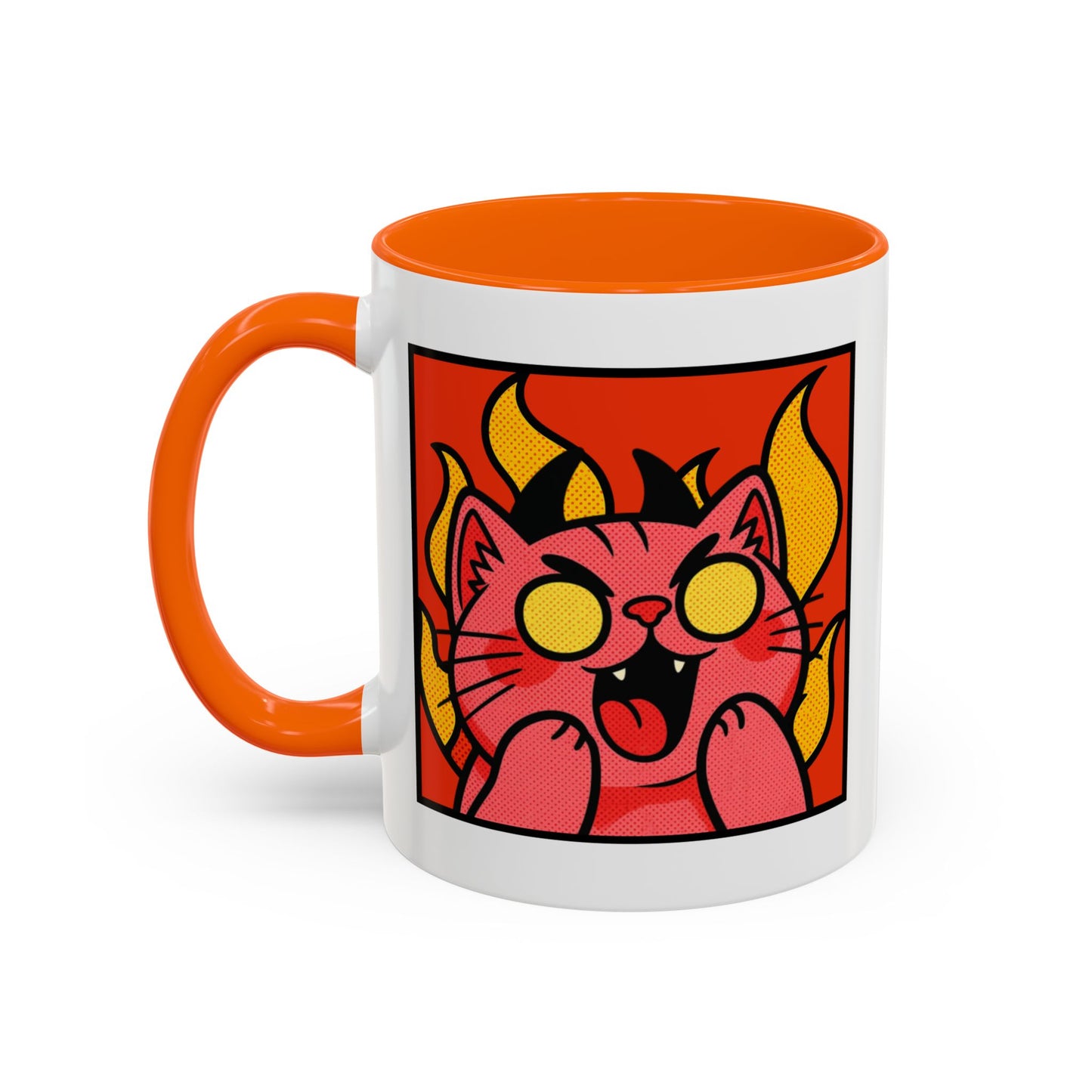 Evil Laughing Cat - Twitch Emote - Cute Devil Cat Accent Coffee Mug (11/15oz)