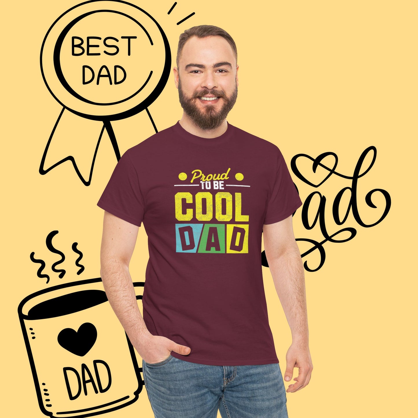 Cool Dad T-Shirt — "Proud to Be Cool Dad" Graphic Tee for Father’s Day