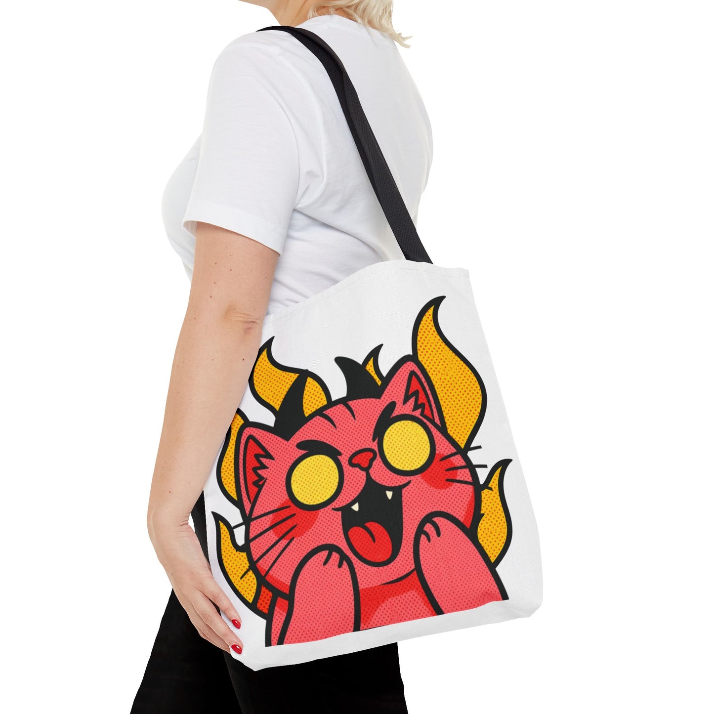 Evil Laughing Cat - Twitch Emote - Devil Cat Tote