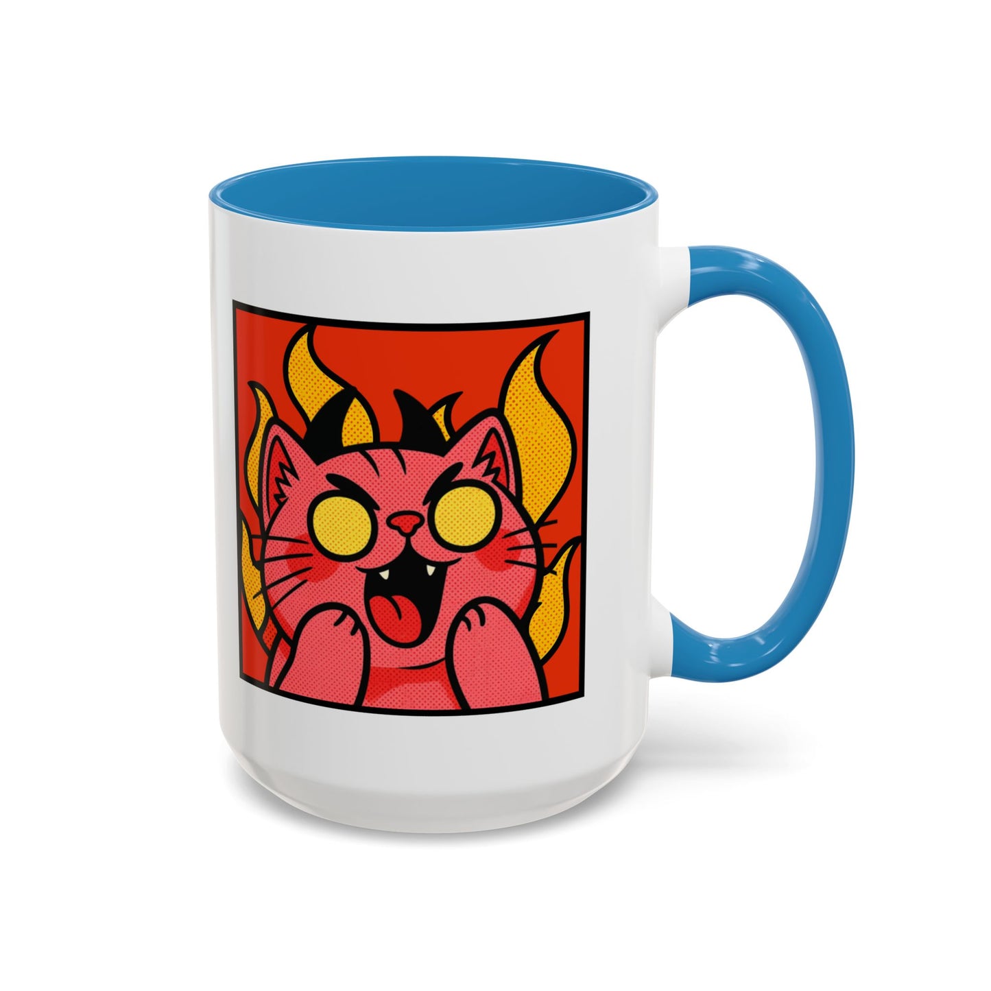 Evil Laughing Cat - Twitch Emote - Cute Devil Cat Accent Coffee Mug (11/15oz)