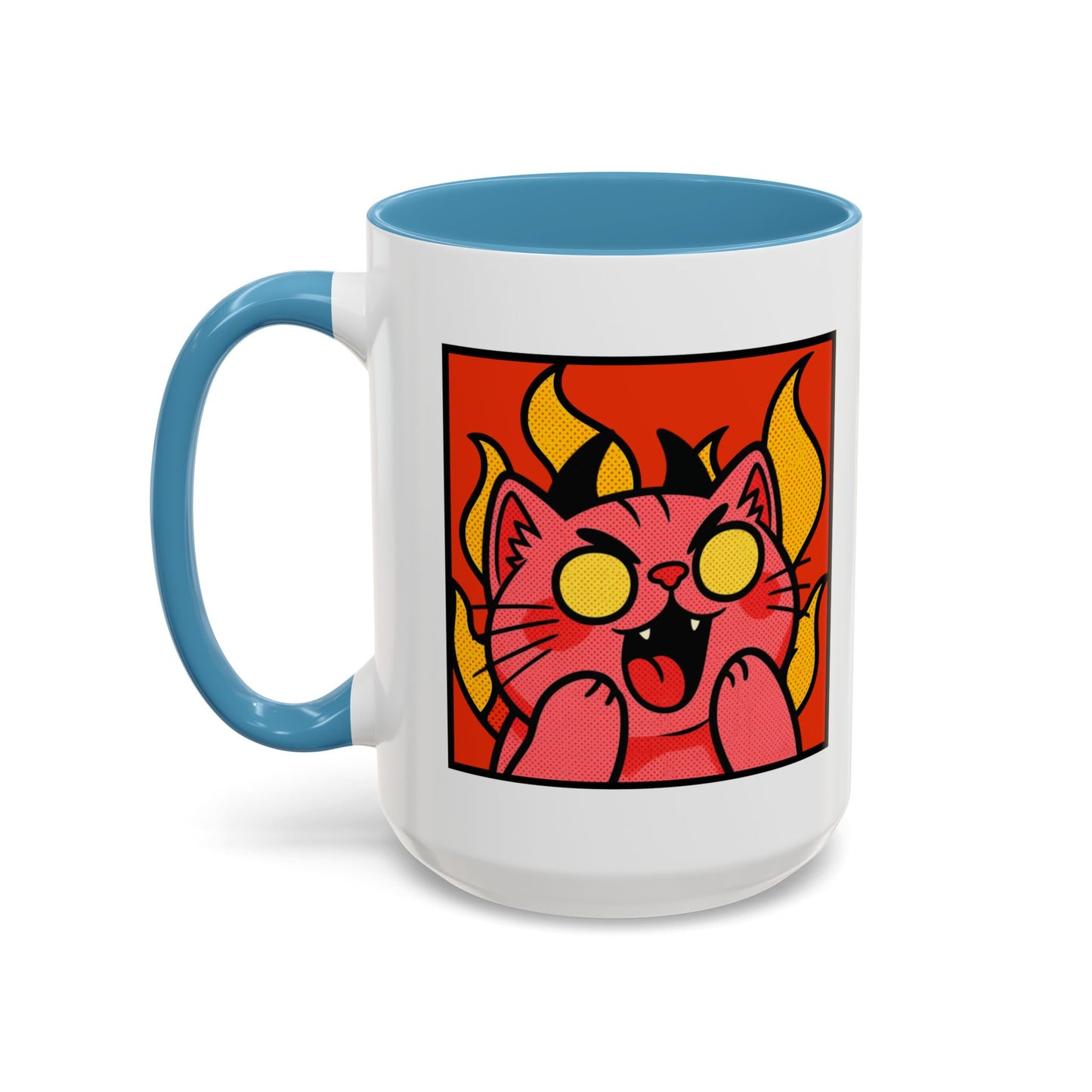 Evil Laughing Cat - Twitch Emote - Cute Devil Cat Accent Coffee Mug (11/15oz)