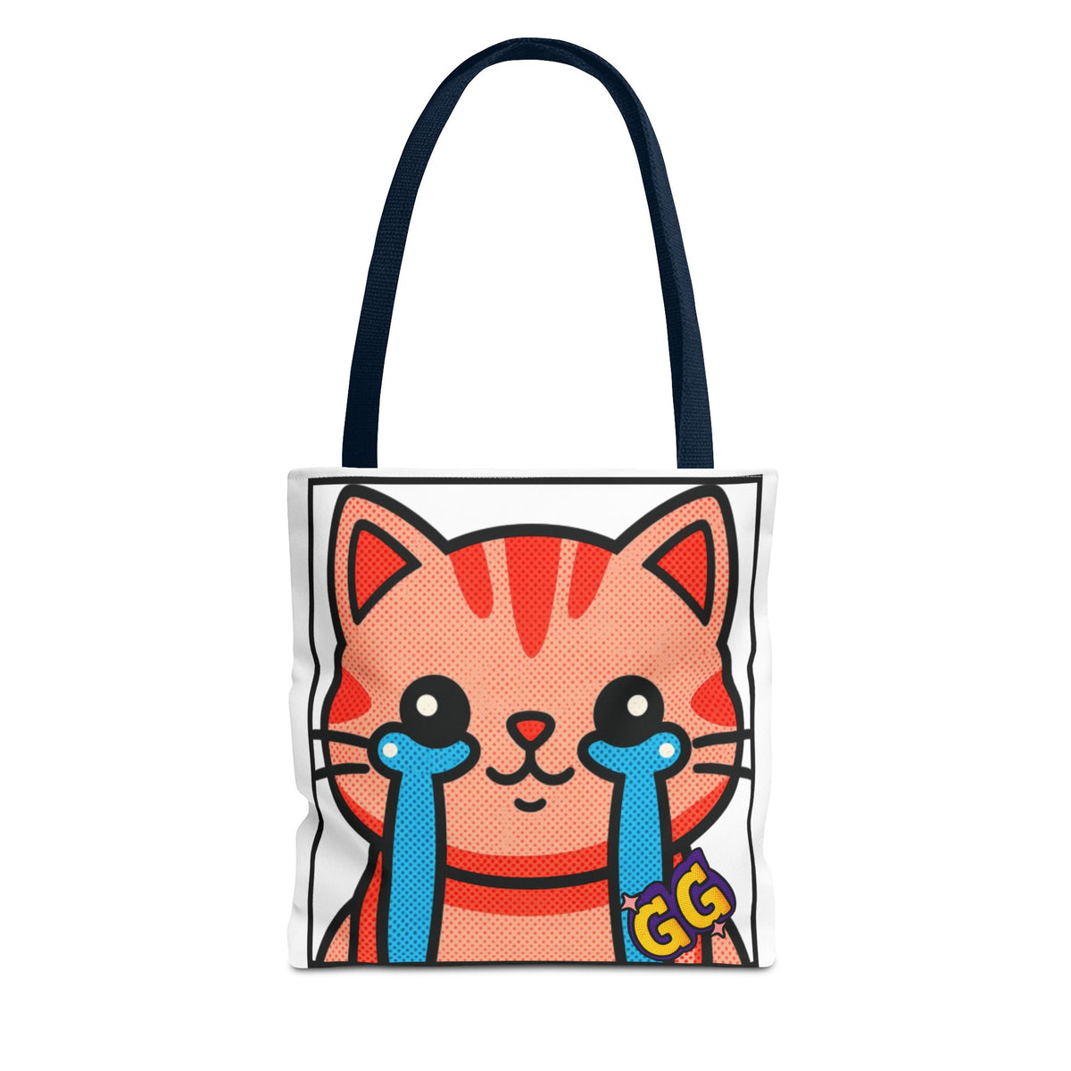 Good Game Tears of Joy - Cute Crying Cat Tote Bag – Kawaii Pop Art Cat Emote GG