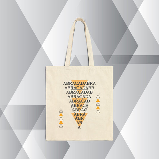 Abracadabra Manifest Cotton Canvas Tote Bag, A Spellbinding Reminder to Speak Magic