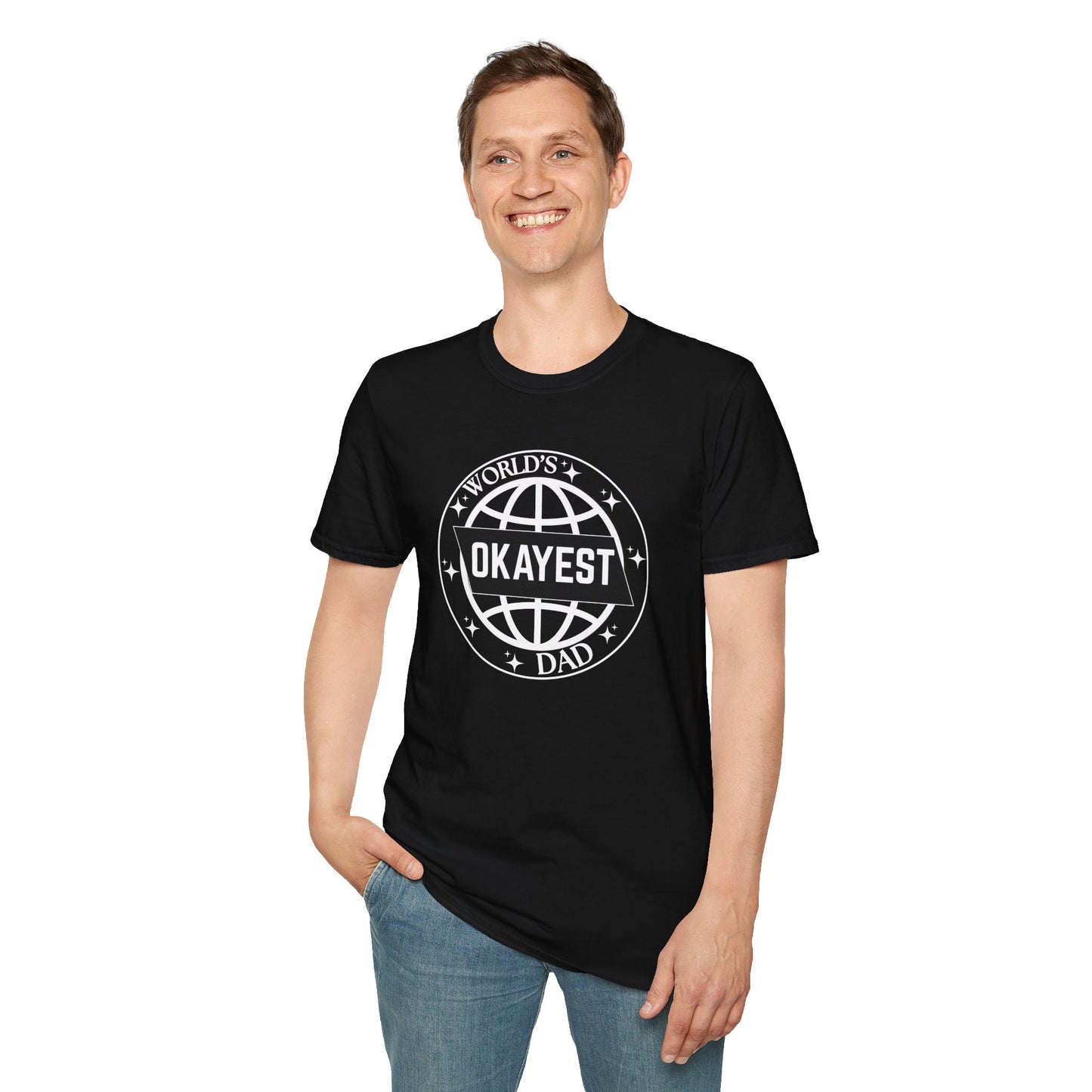 World's Okayest Dad T-Shirt | A Hilariously Honest Tribute | Casual Everyday Wear, Birthday, Father's Day