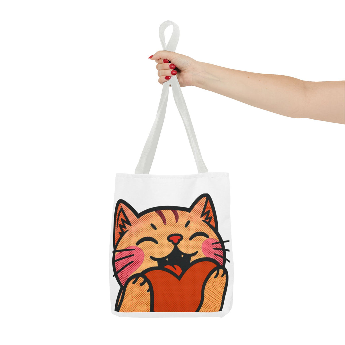 Heart, Hug, Happiness, Love Tote Bag – Happy Cat Twitch Emote