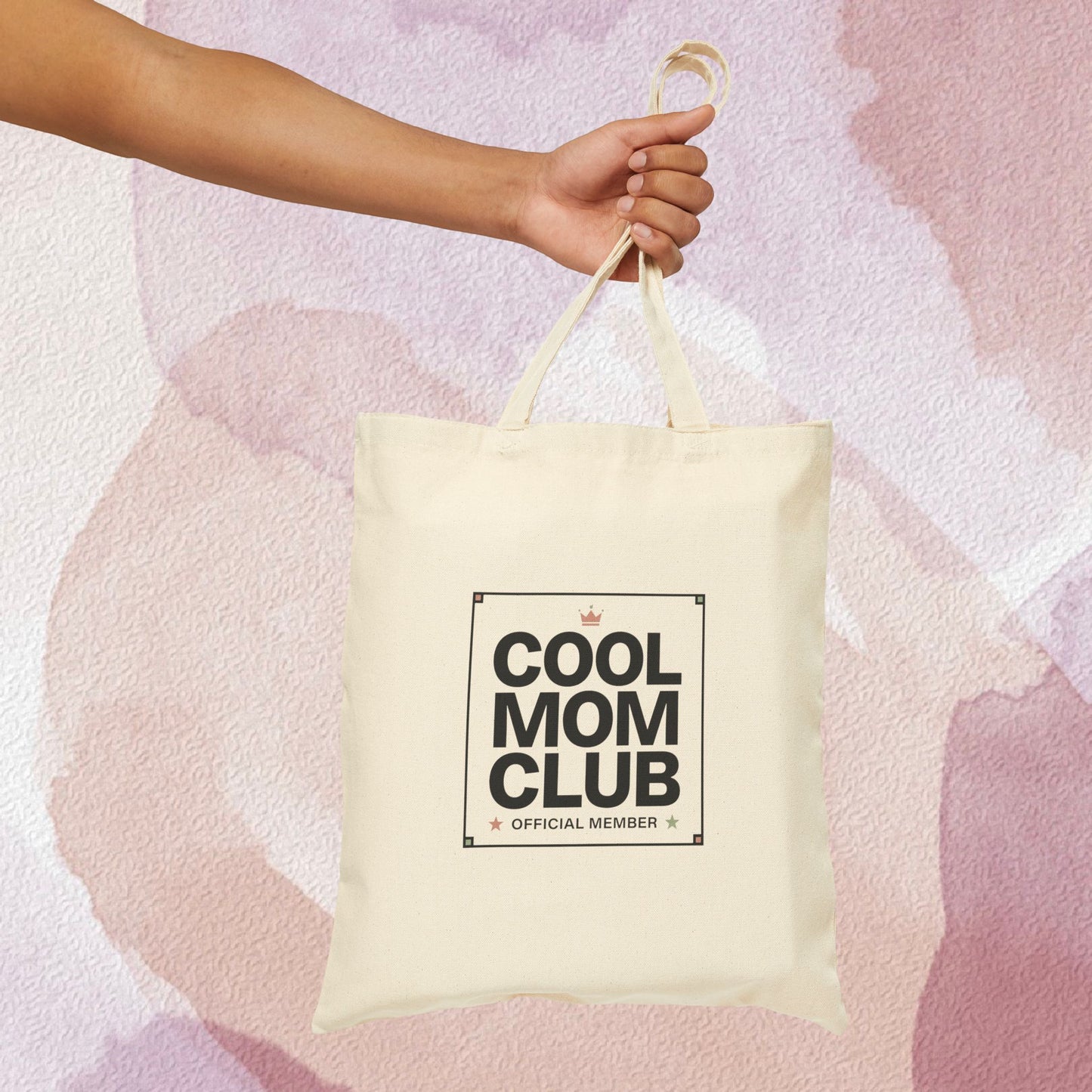 Cool Mom Club tote Cotton Canvas Tote Bag | Minimalist Mom Life Streetwear