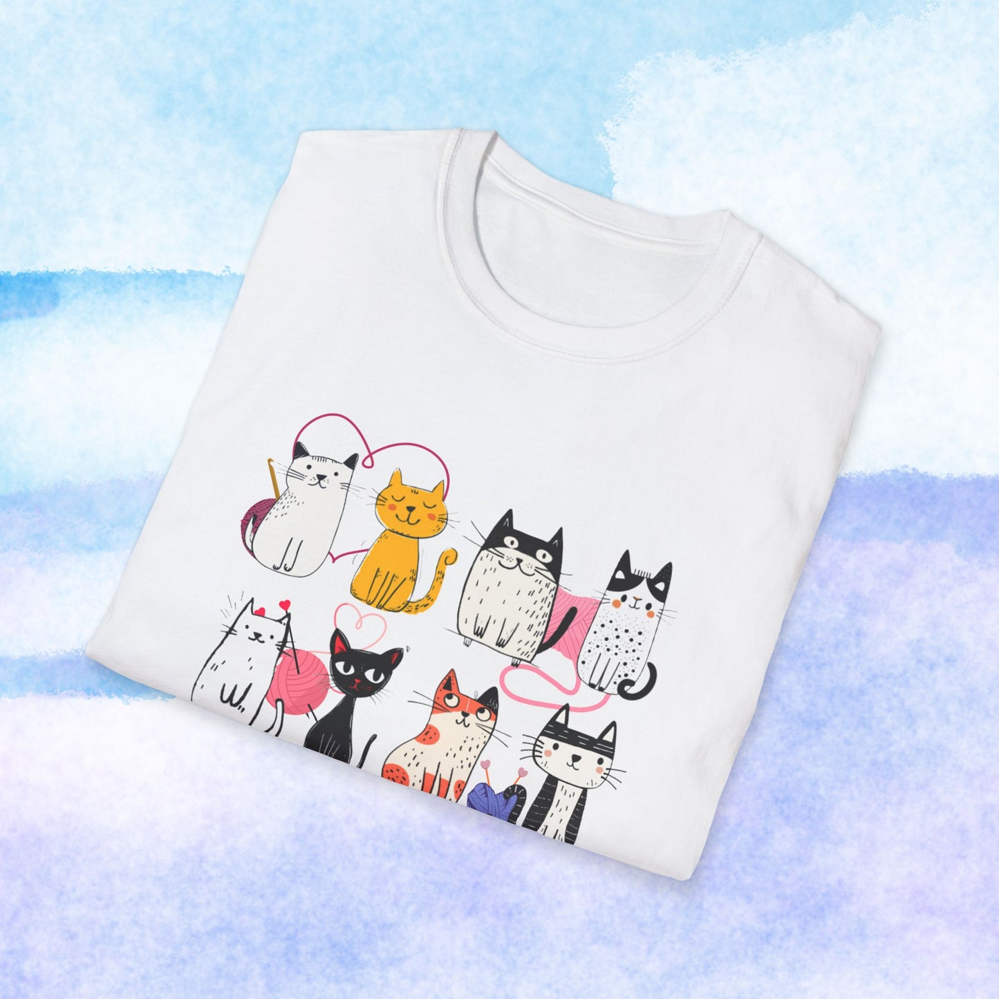 Cat Lover T-Shirt — "Purrfect Love" Cute Cartoon Cats Tee
