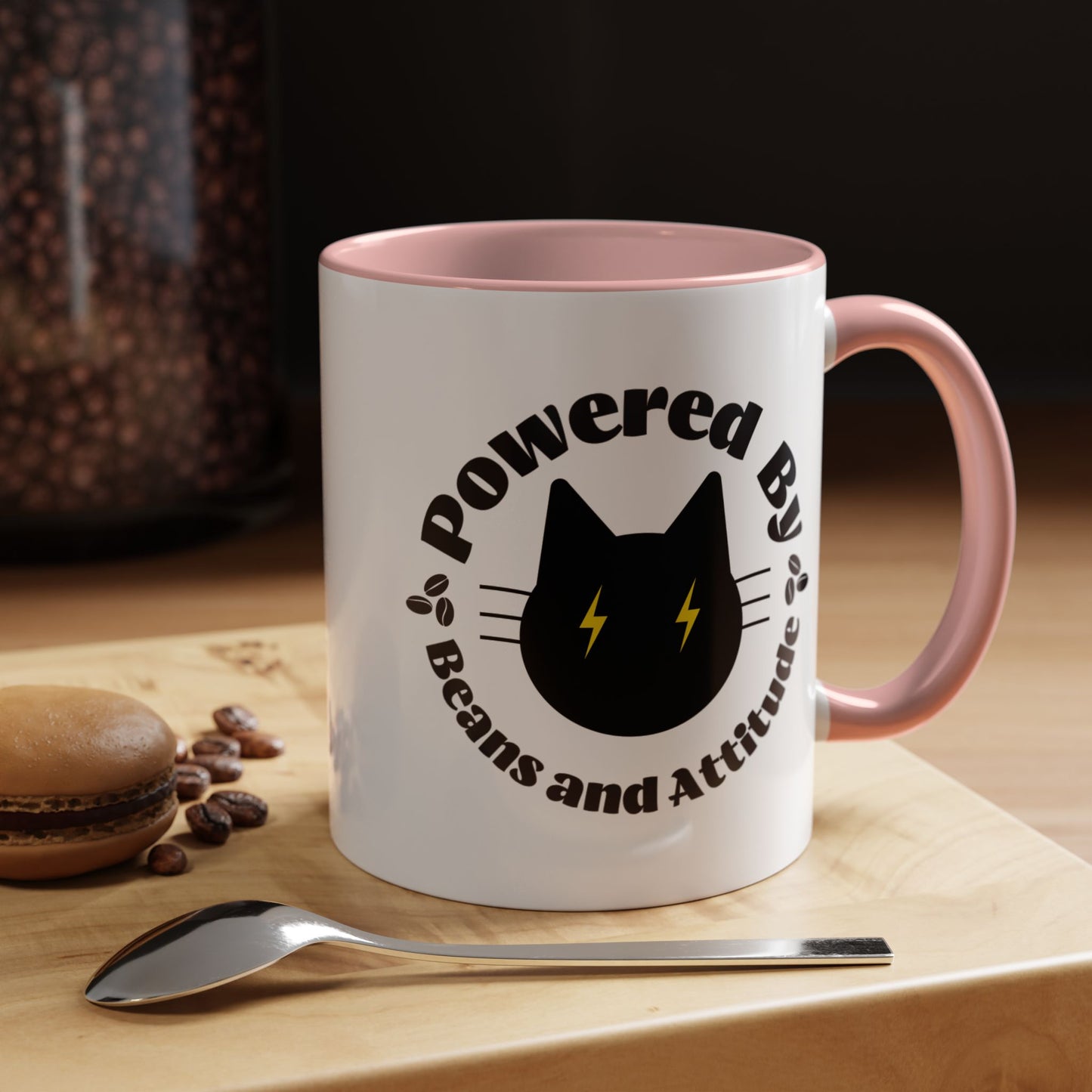 Powered By Beans and Attitude Coffee Mug | Accent Mug 11oz 15oz