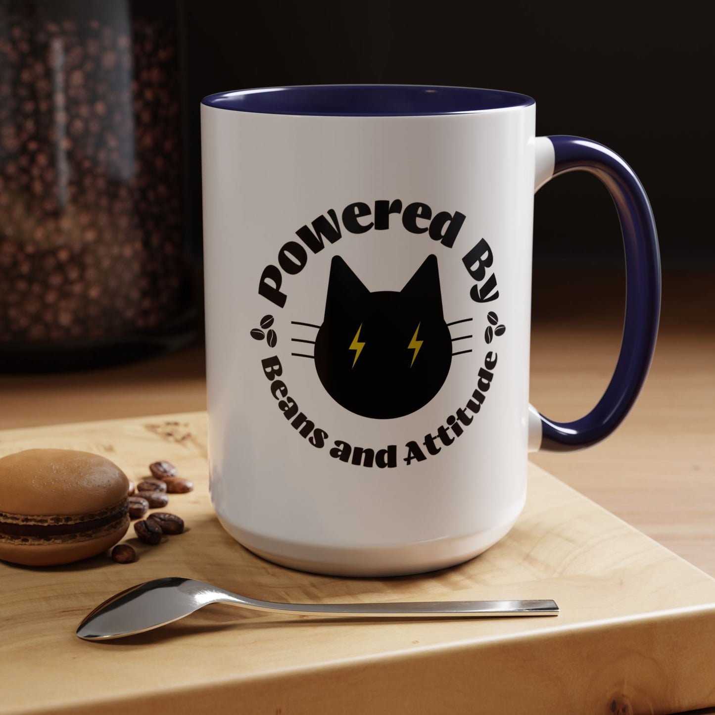 Powered By Beans and Attitude Coffee Mug | Accent Mug 11oz 15oz
