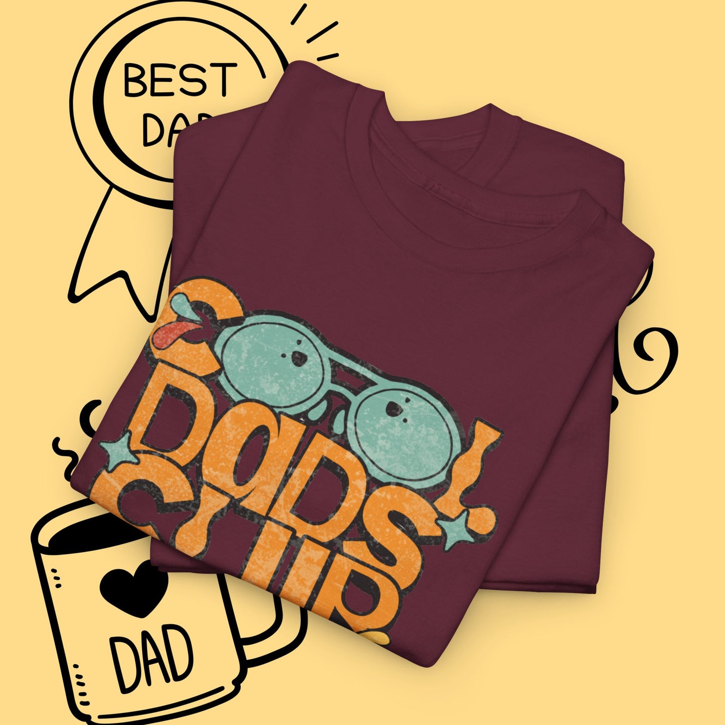 Cool Dad's Club Vintage Surf T-Shirt — Retro Shades Graphic