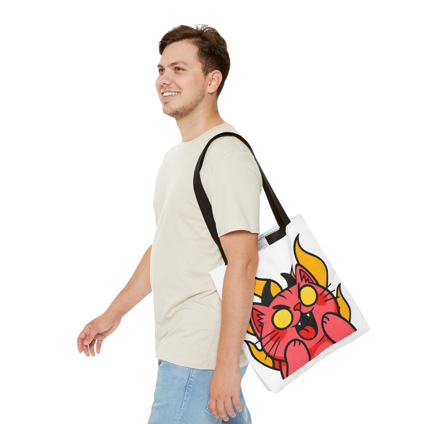 Evil Laughing Cat - Twitch Emote - Devil Cat Tote