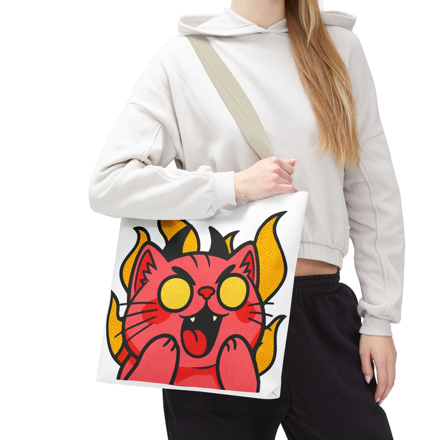 Evil Laughing Cat - Twitch Emote - Devil Cat Tote