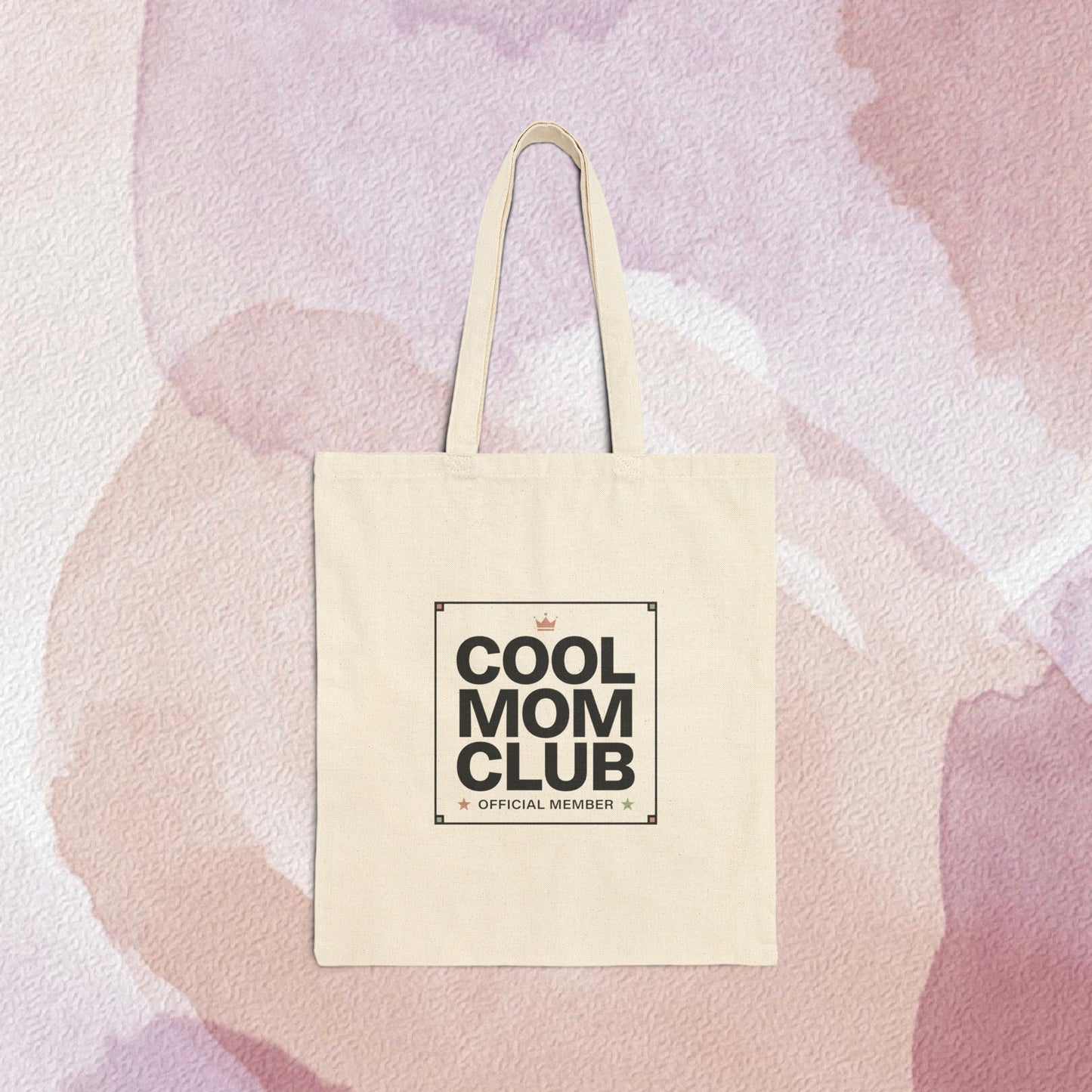 Cool Mom Club tote Cotton Canvas Tote Bag | Minimalist Mom Life Streetwear