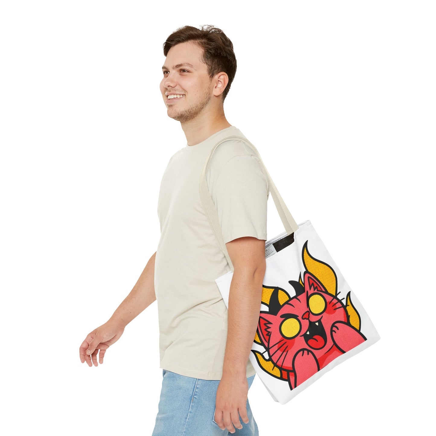 Evil Laughing Cat - Twitch Emote - Devil Cat Tote