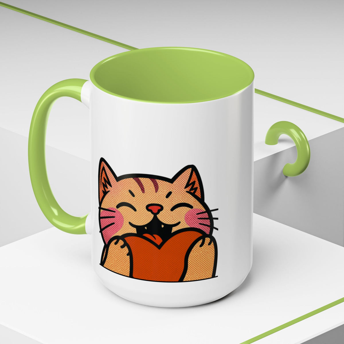 Heart, Hug, Happiness, Love Accent Coffee Mug – Twitch Emote