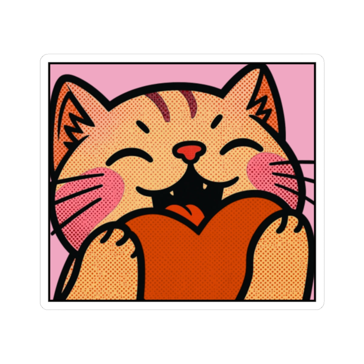 Heart, Hug, Happiness, Love Kiss-Cut Sticker — Twitch Emote & Laptop Decal