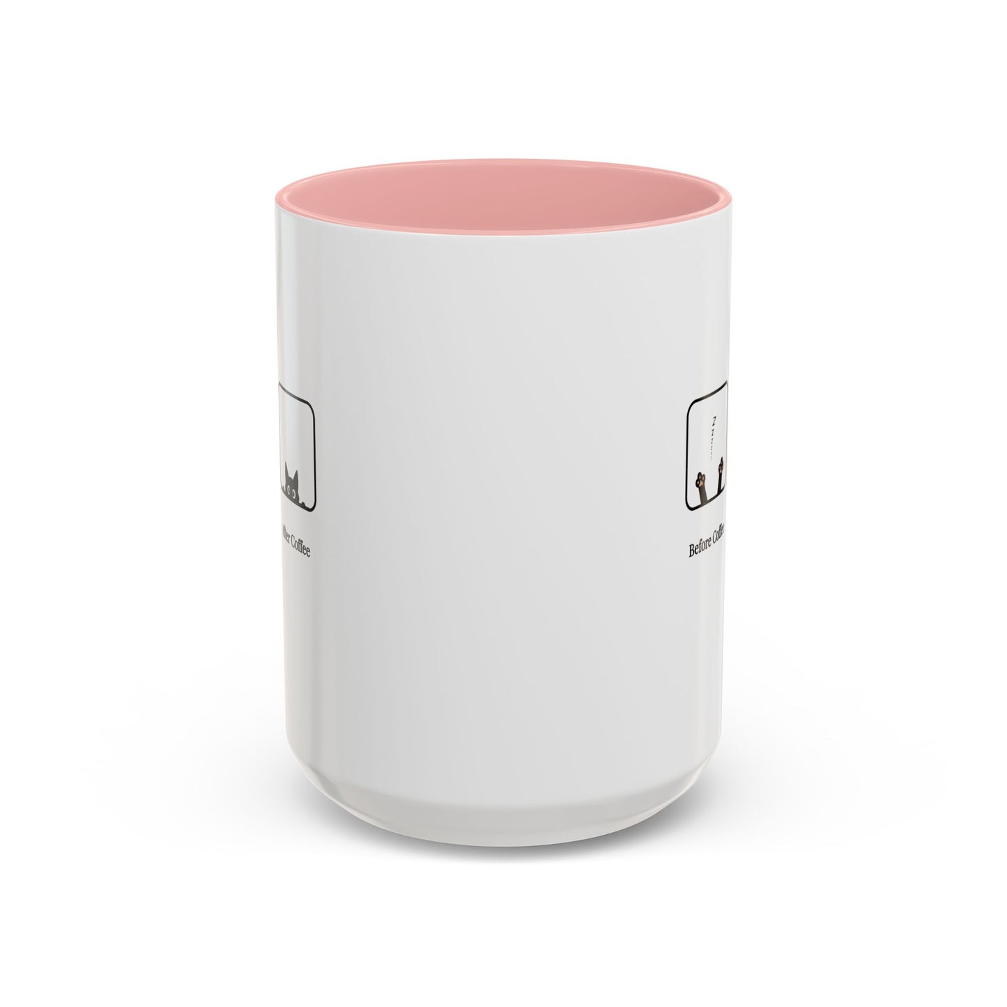 Coffee Mug — "Before Coffee / After Coffee" Cat Accent Mug (11/15oz)