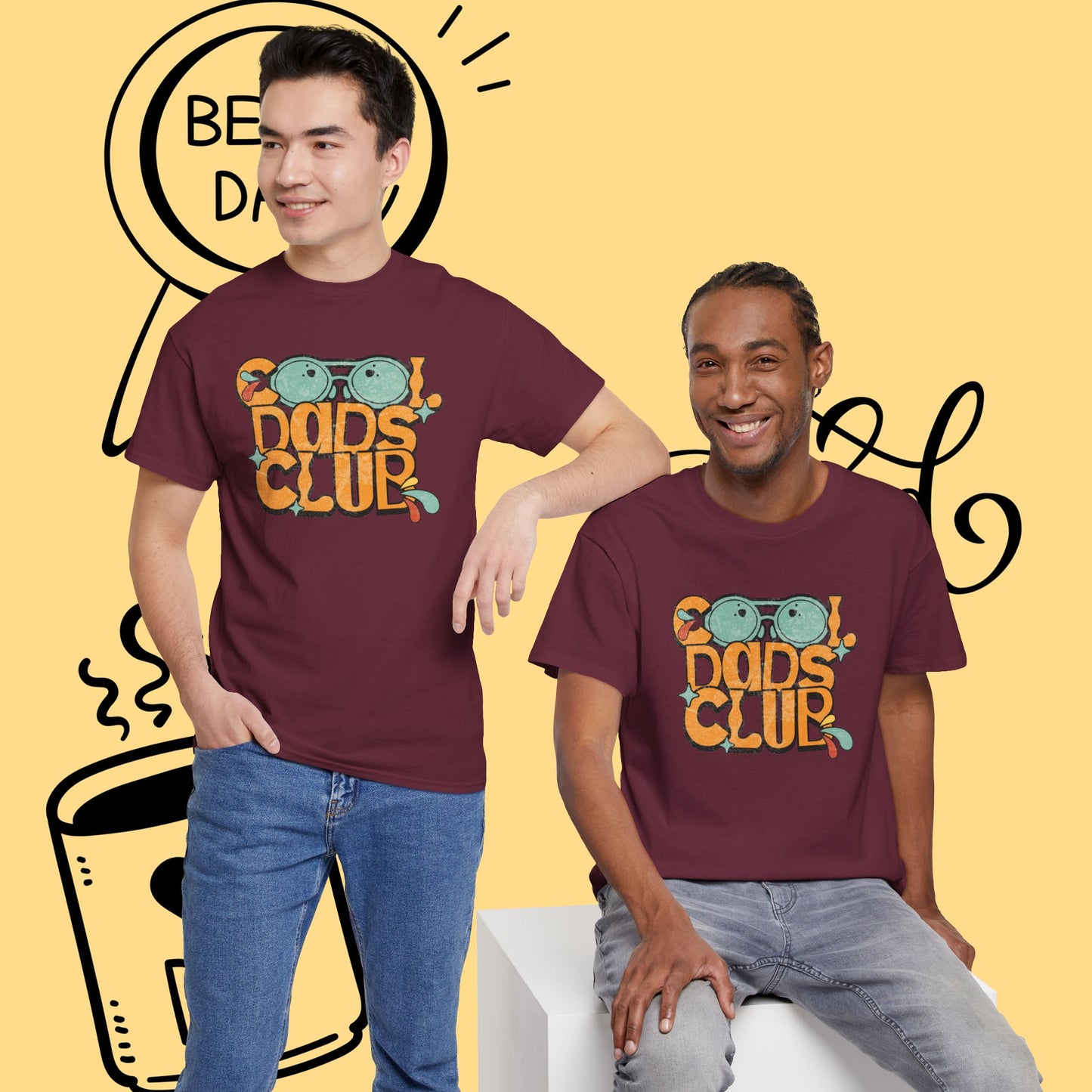 Cool Dad's Club Vintage Surf T-Shirt — Retro Shades Graphic