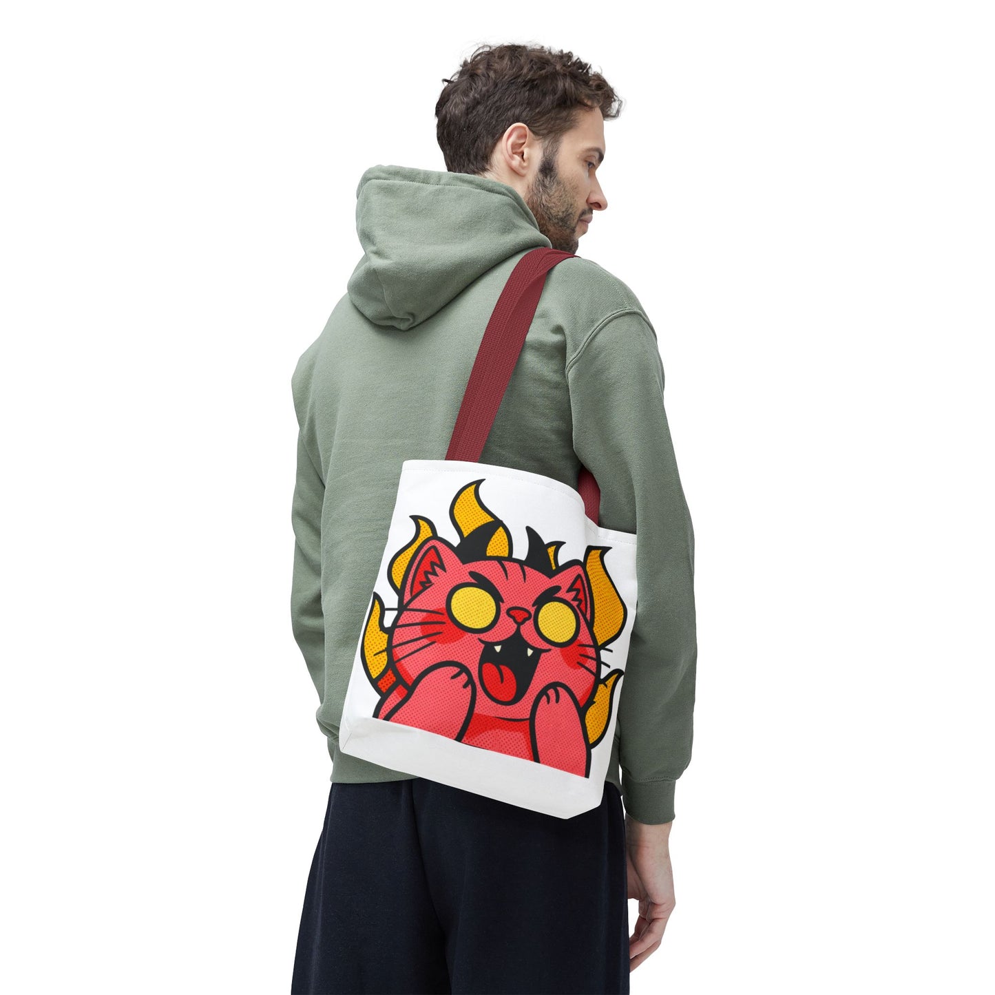 Evil Laughing Cat - Twitch Emote - Devil Cat Tote