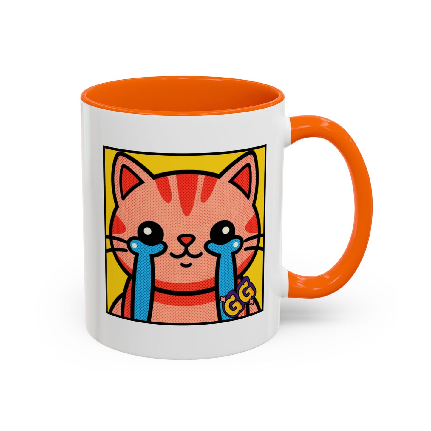 Good Game Tears of Joy - Cute Crying Cat Accent Coffee Mug (11/15oz) – Kawaii Pop Art Cat Emote GG