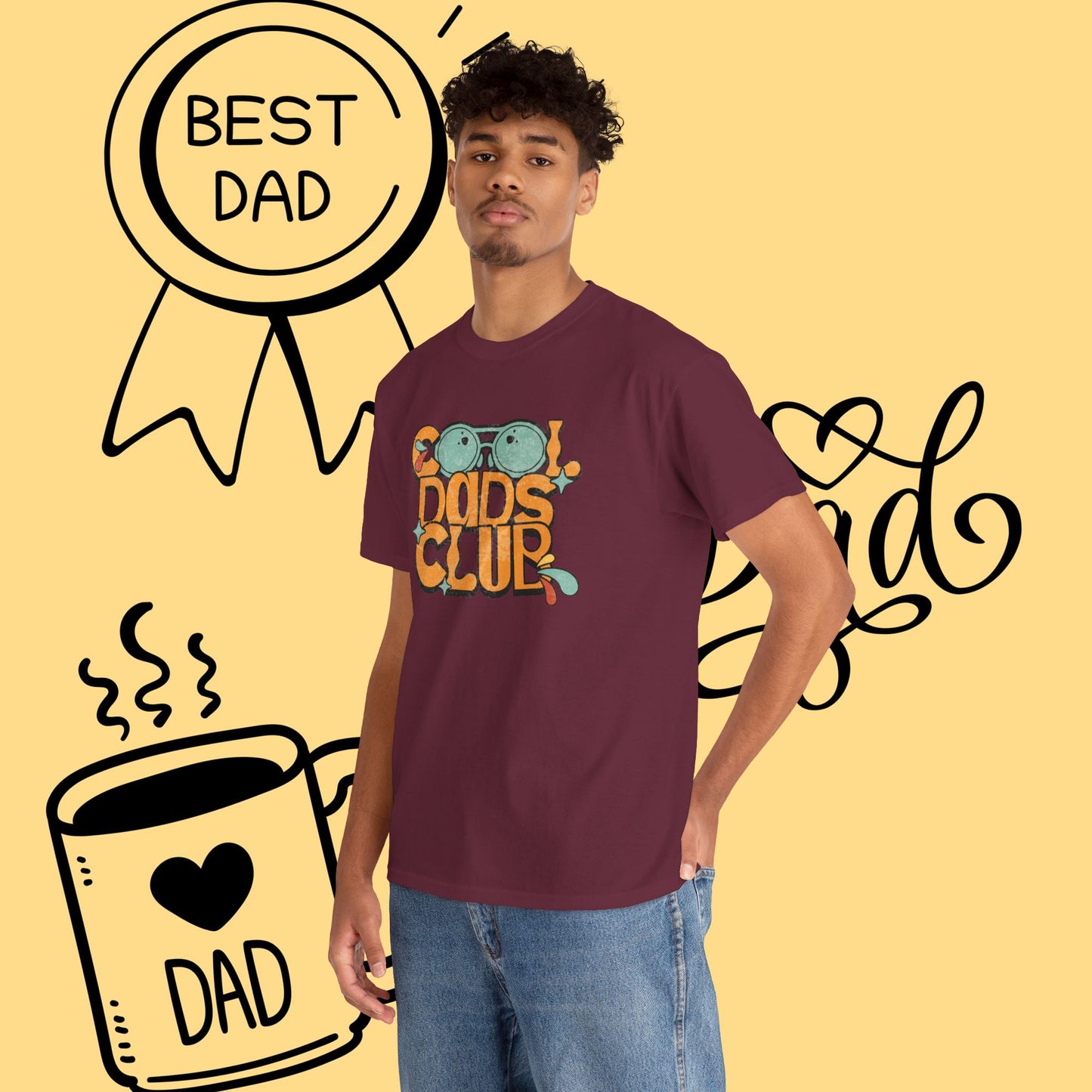 Cool Dad's Club Vintage Surf T-Shirt — Retro Shades Graphic