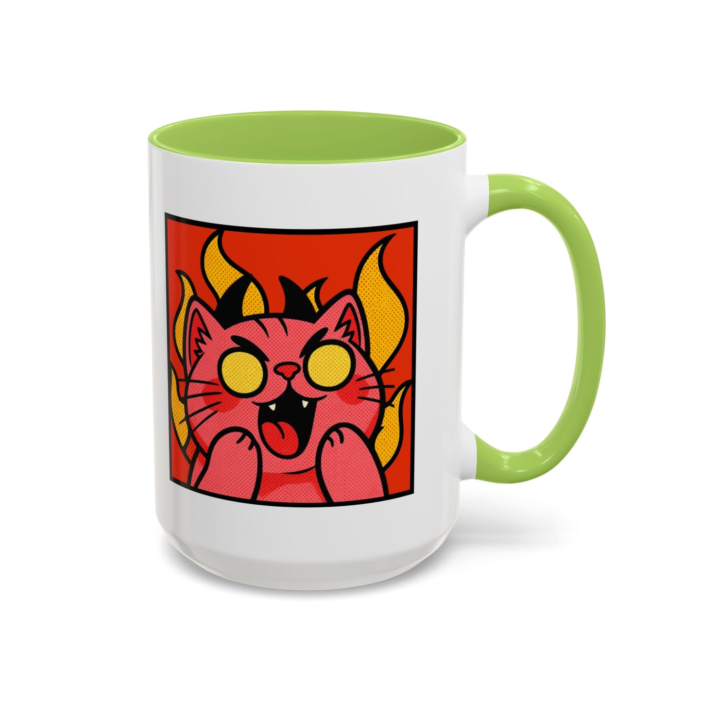 Evil Laughing Cat - Twitch Emote - Cute Devil Cat Accent Coffee Mug (11/15oz)