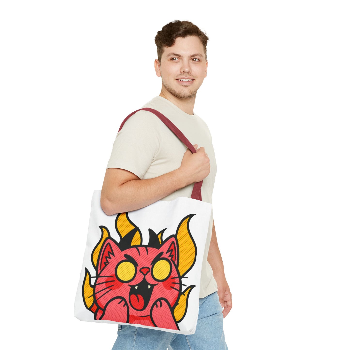 Evil Laughing Cat - Twitch Emote - Devil Cat Tote