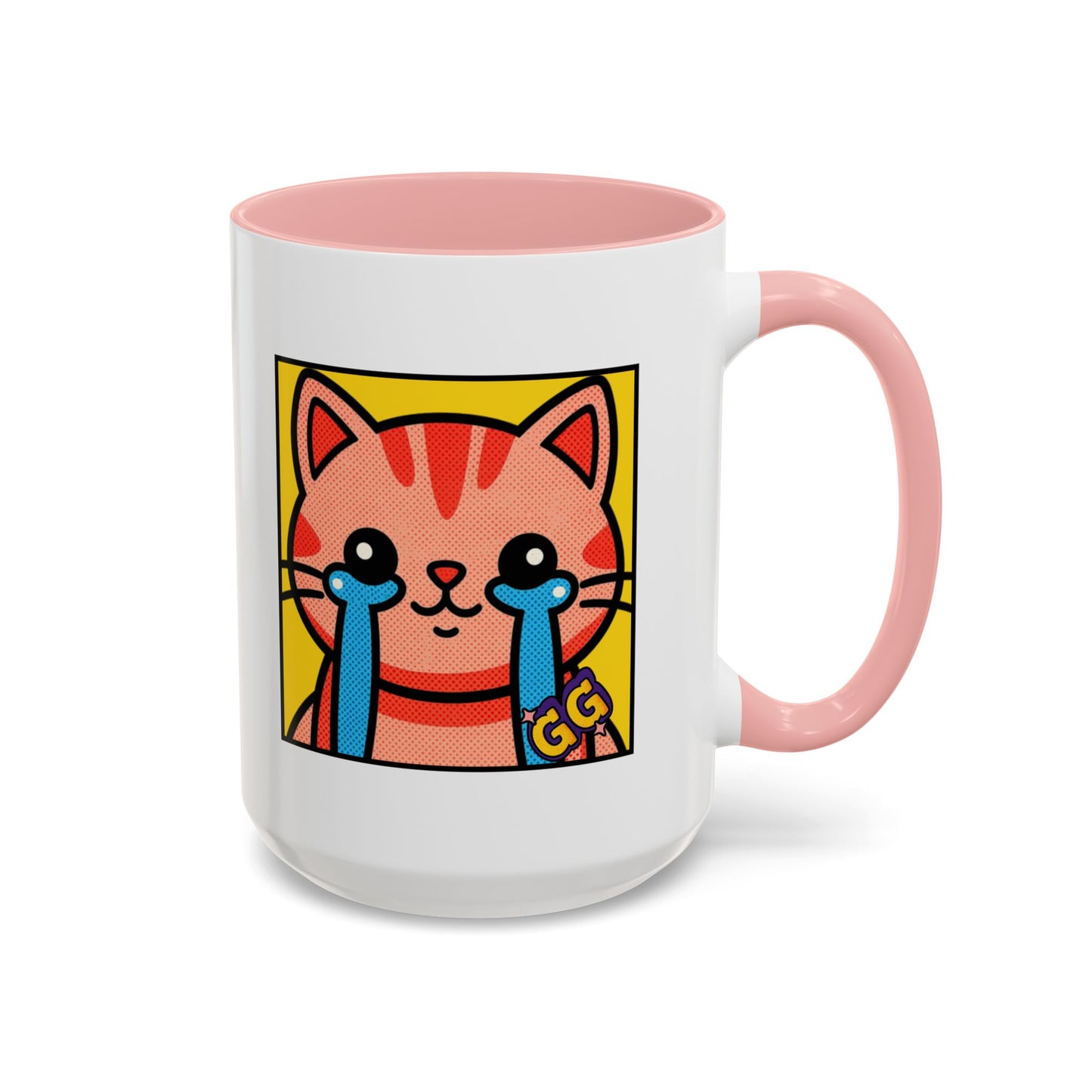Good Game Tears of Joy - Cute Crying Cat Accent Coffee Mug (11/15oz) – Kawaii Pop Art Cat Emote GG
