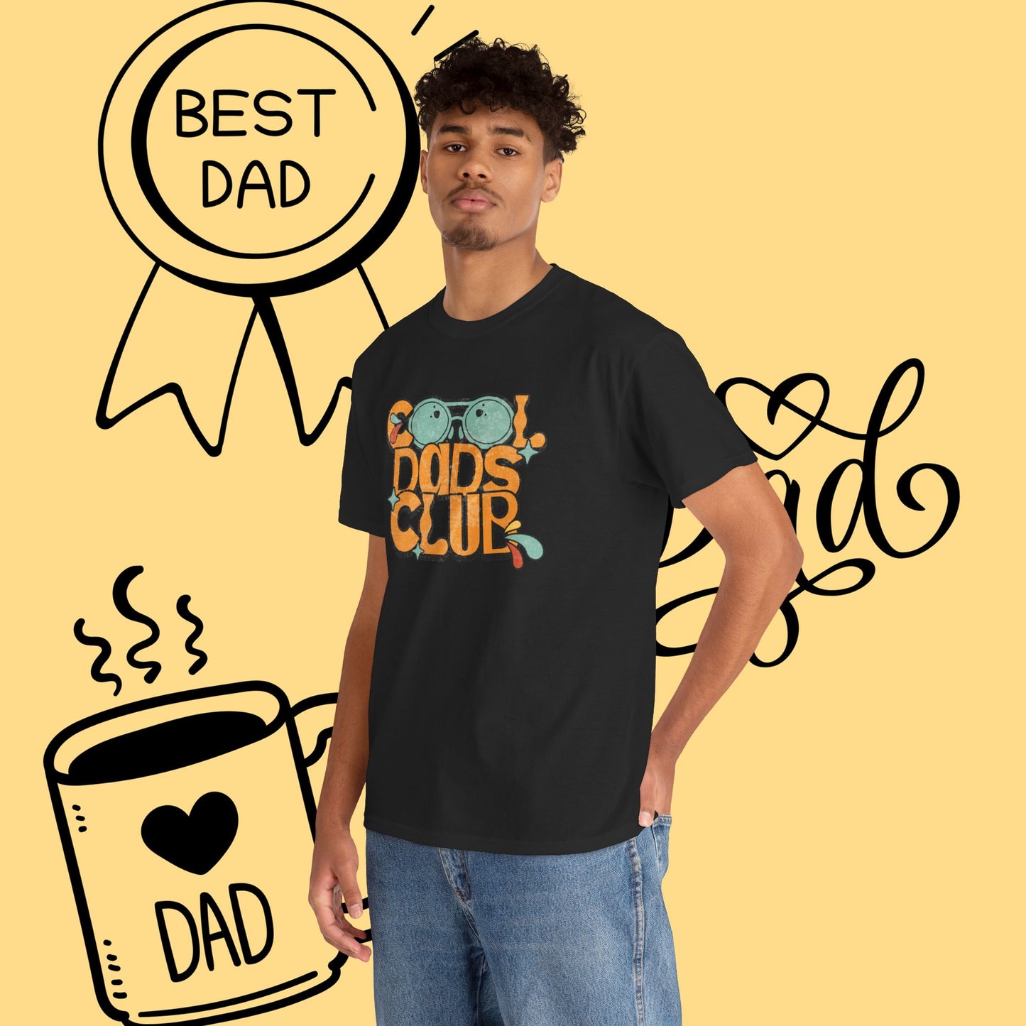 Cool Dad's Club Vintage Surf T-Shirt — Retro Shades Graphic