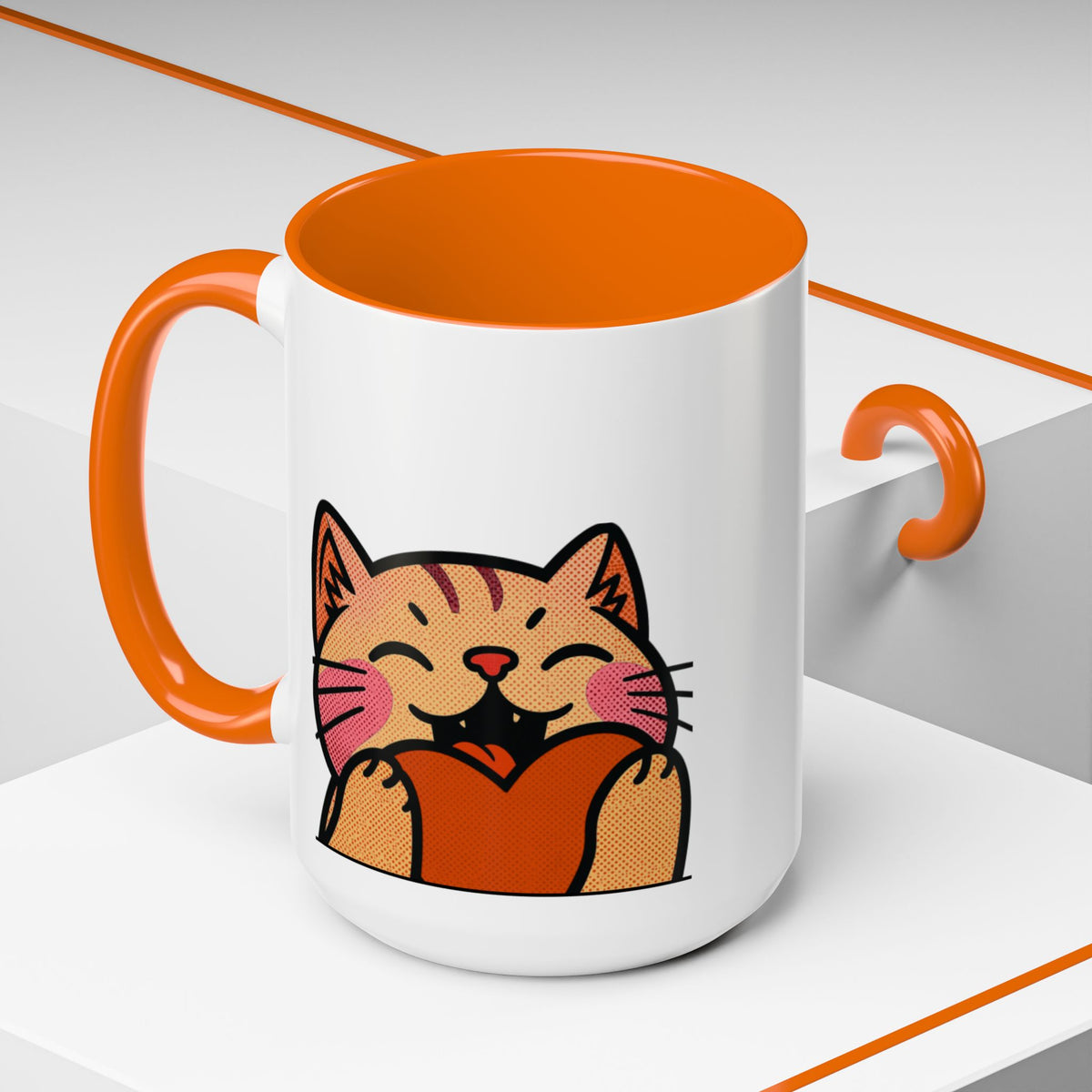 Heart, Hug, Happiness, Love Accent Coffee Mug – Twitch Emote
