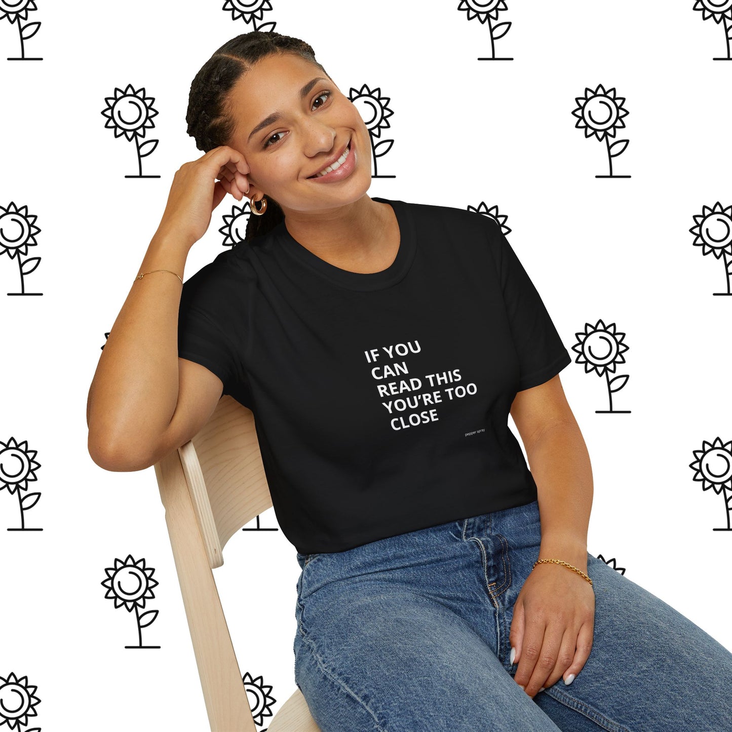 If You Can Read This..... Back Up, Sarcastic, Minimalist, Bold, Humorous Unisex T-Shirt - Funny Gift, Casual Wear, Party Attire, Social Distancing Shirt
