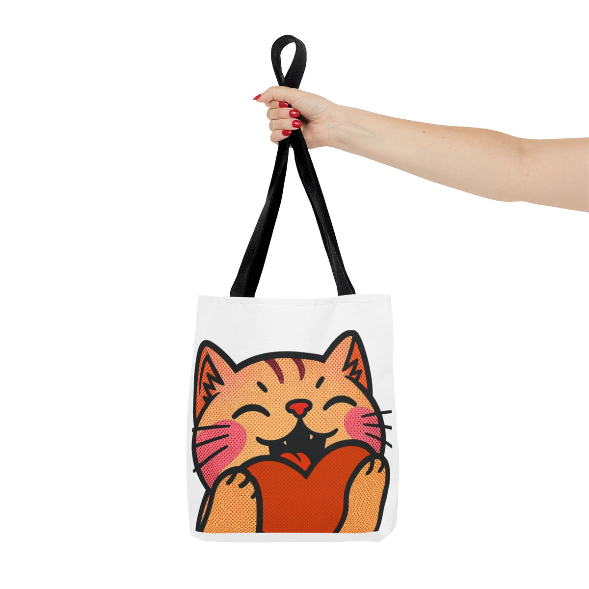 Heart, Hug, Happiness, Love Tote Bag – Happy Cat Twitch Emote