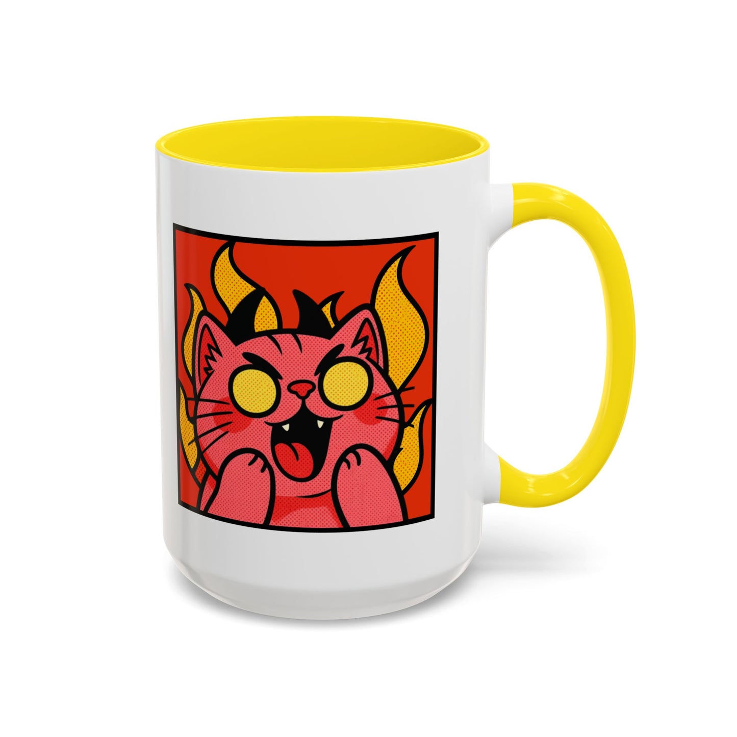 Evil Laughing Cat - Twitch Emote - Cute Devil Cat Accent Coffee Mug (11/15oz)