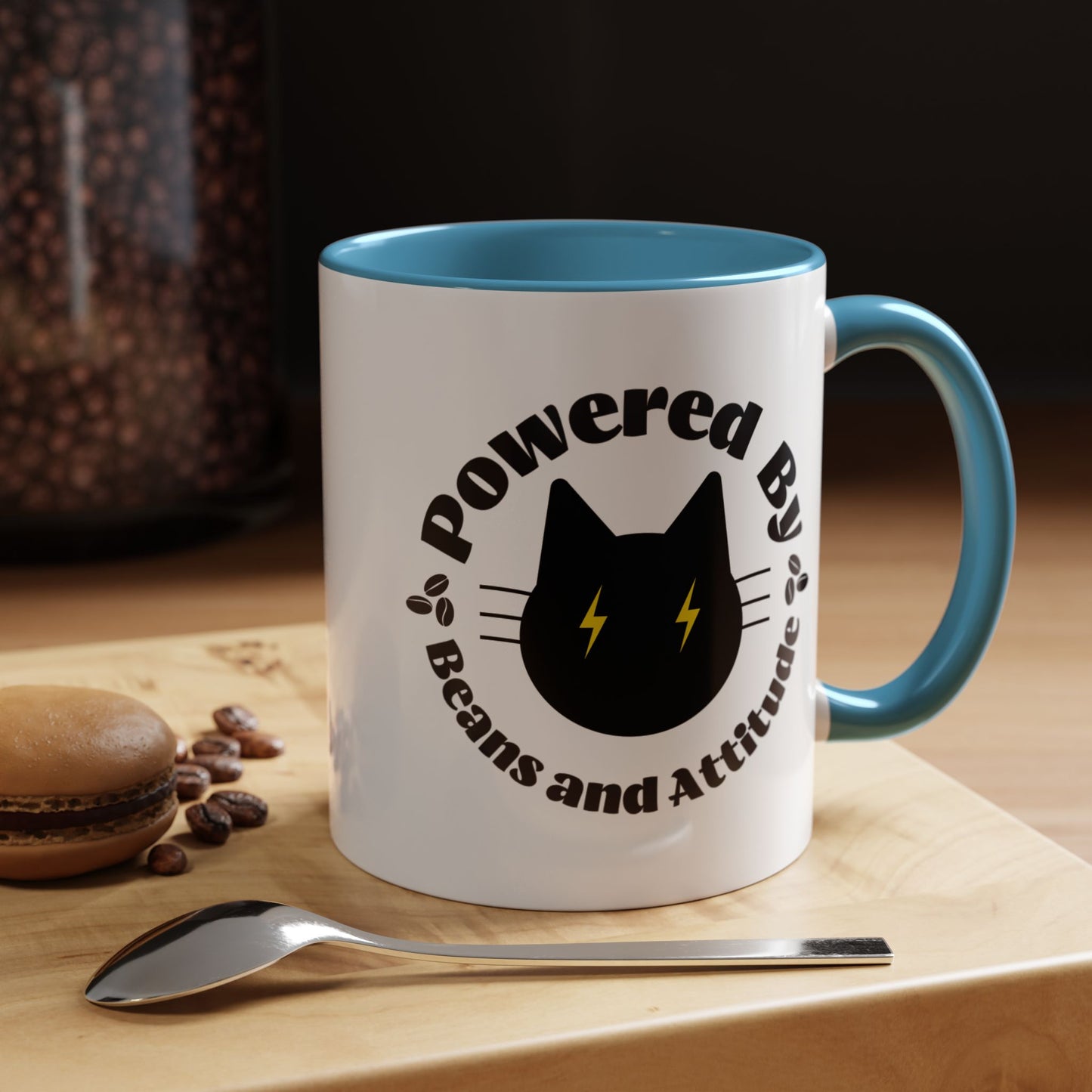 Powered By Beans and Attitude Coffee Mug | Accent Mug 11oz 15oz