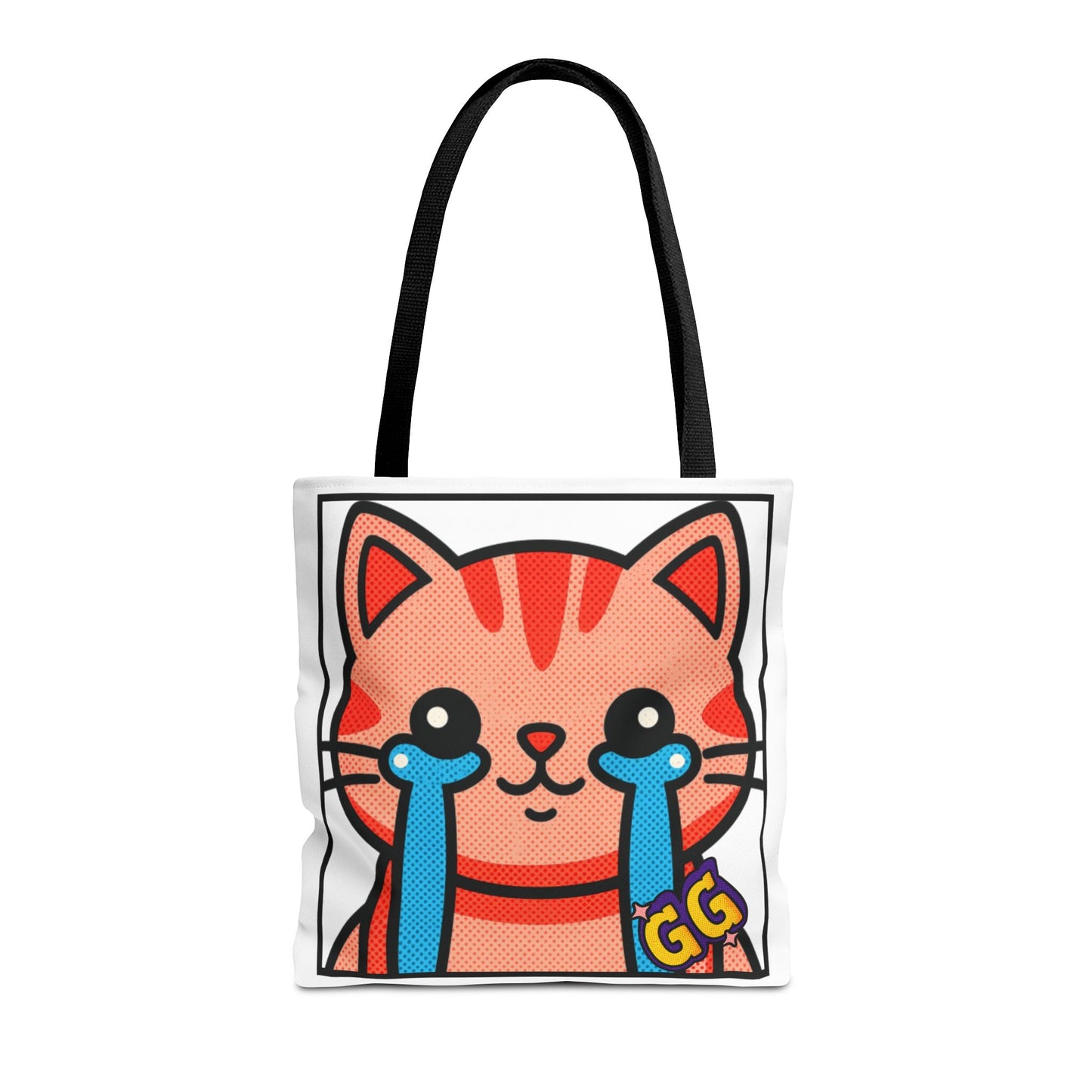 Good Game Tears of Joy - Cute Crying Cat Tote Bag – Kawaii Pop Art Cat Emote GG