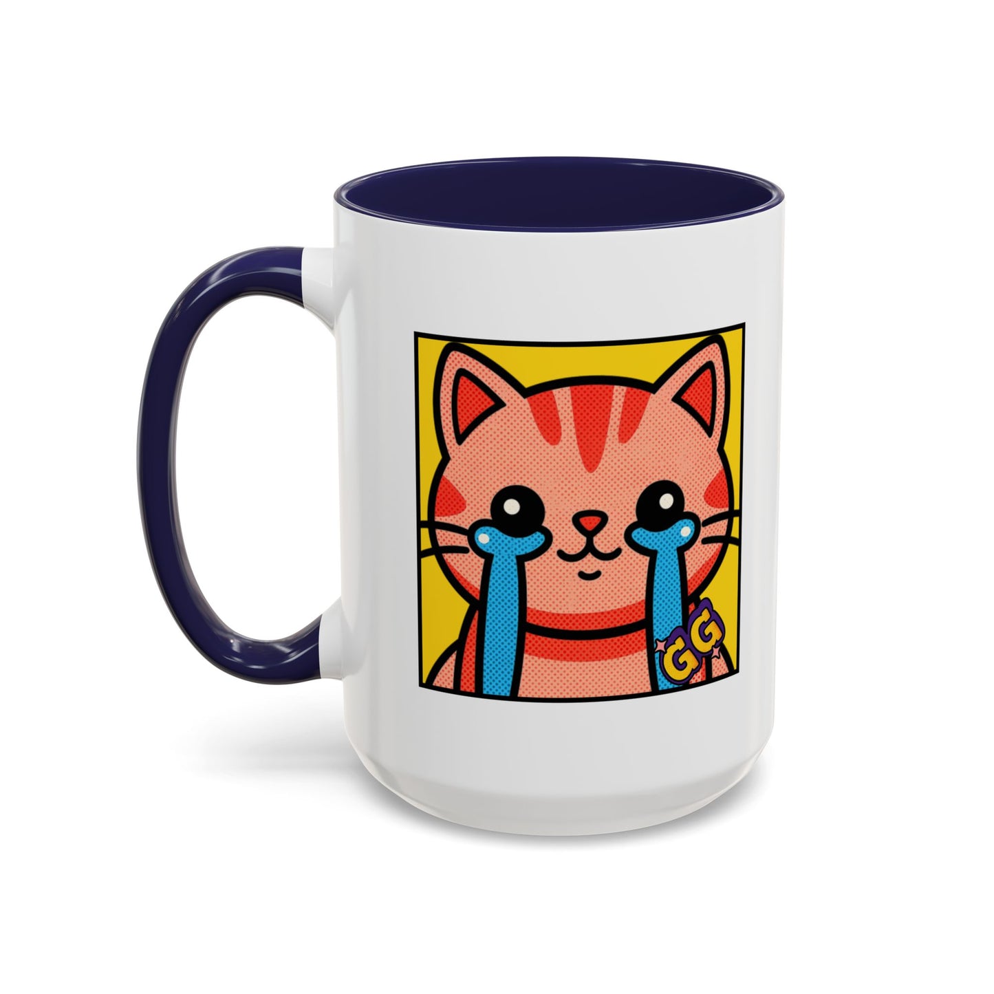 Good Game Tears of Joy - Cute Crying Cat Accent Coffee Mug (11/15oz) – Kawaii Pop Art Cat Emote GG