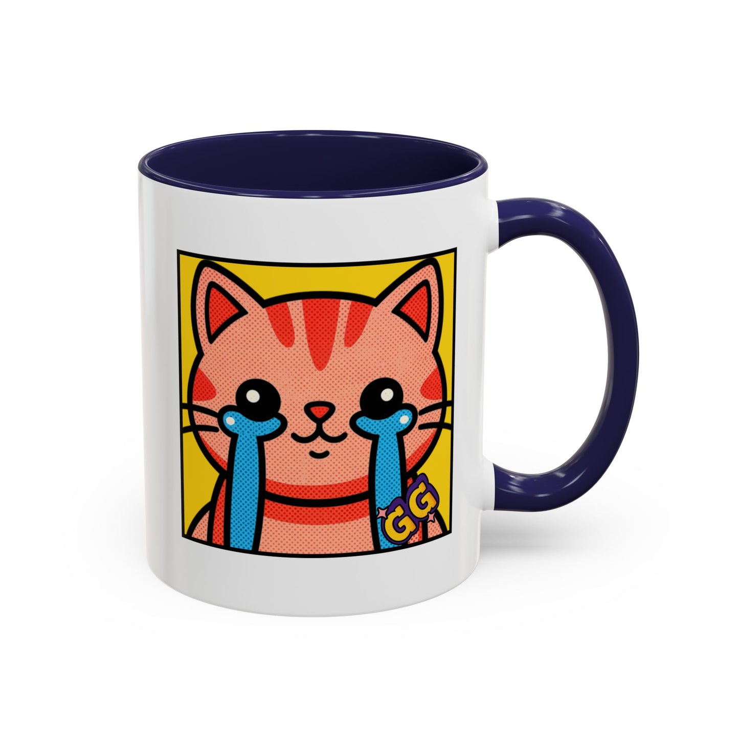 Good Game Tears of Joy - Cute Crying Cat Accent Coffee Mug (11/15oz) – Kawaii Pop Art Cat Emote GG