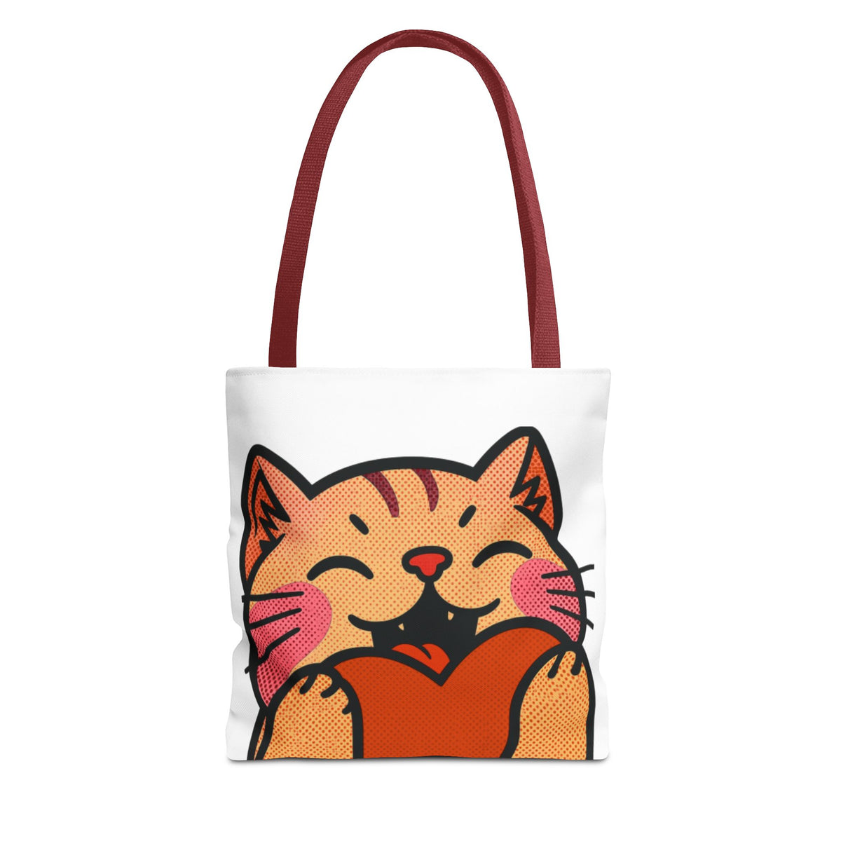 Heart, Hug, Happiness, Love Tote Bag – Happy Cat Twitch Emote