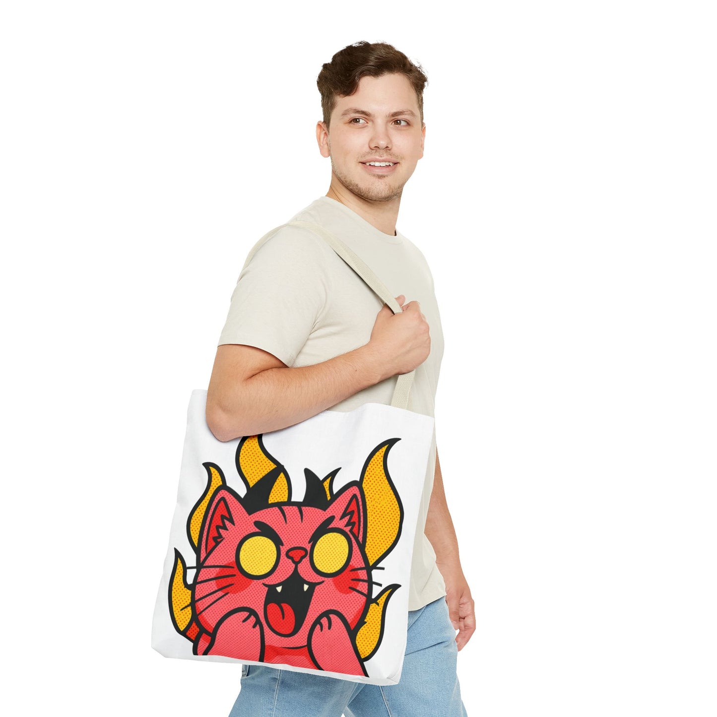 Evil Laughing Cat - Twitch Emote - Devil Cat Tote