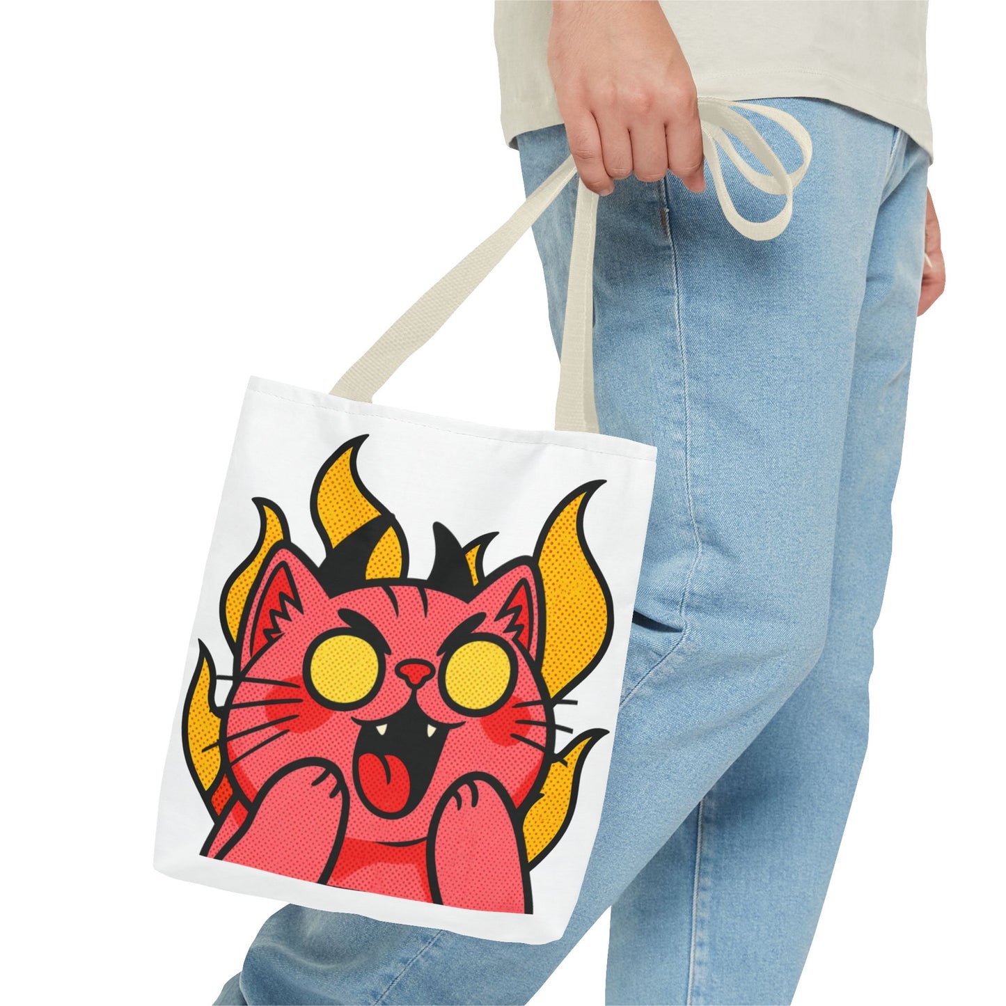 Evil Laughing Cat - Twitch Emote - Devil Cat Tote